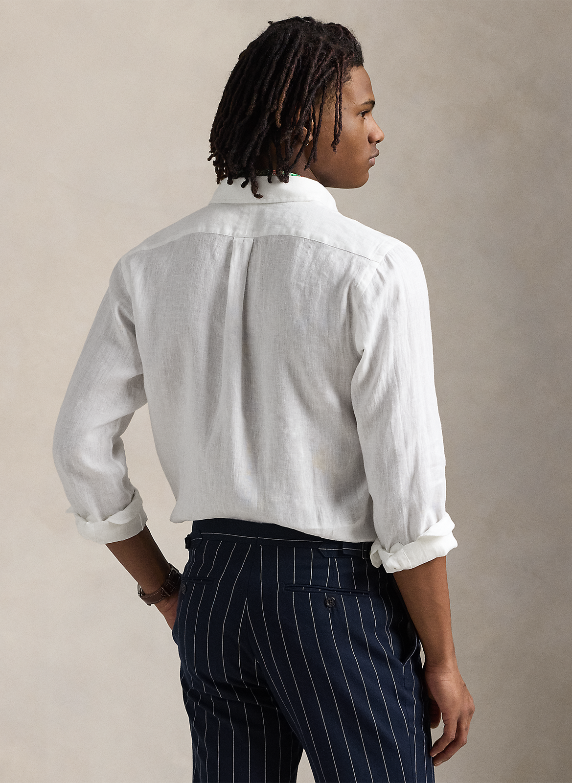 Regular-Fit-Hemd - Leinen POLO RALPH LAUREN Weiss