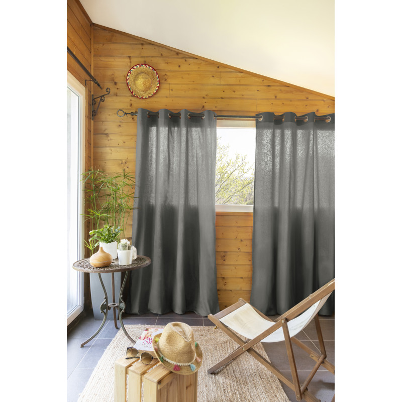 Blackout and Thermal Curtains L'EFFET PAPILLON Grey