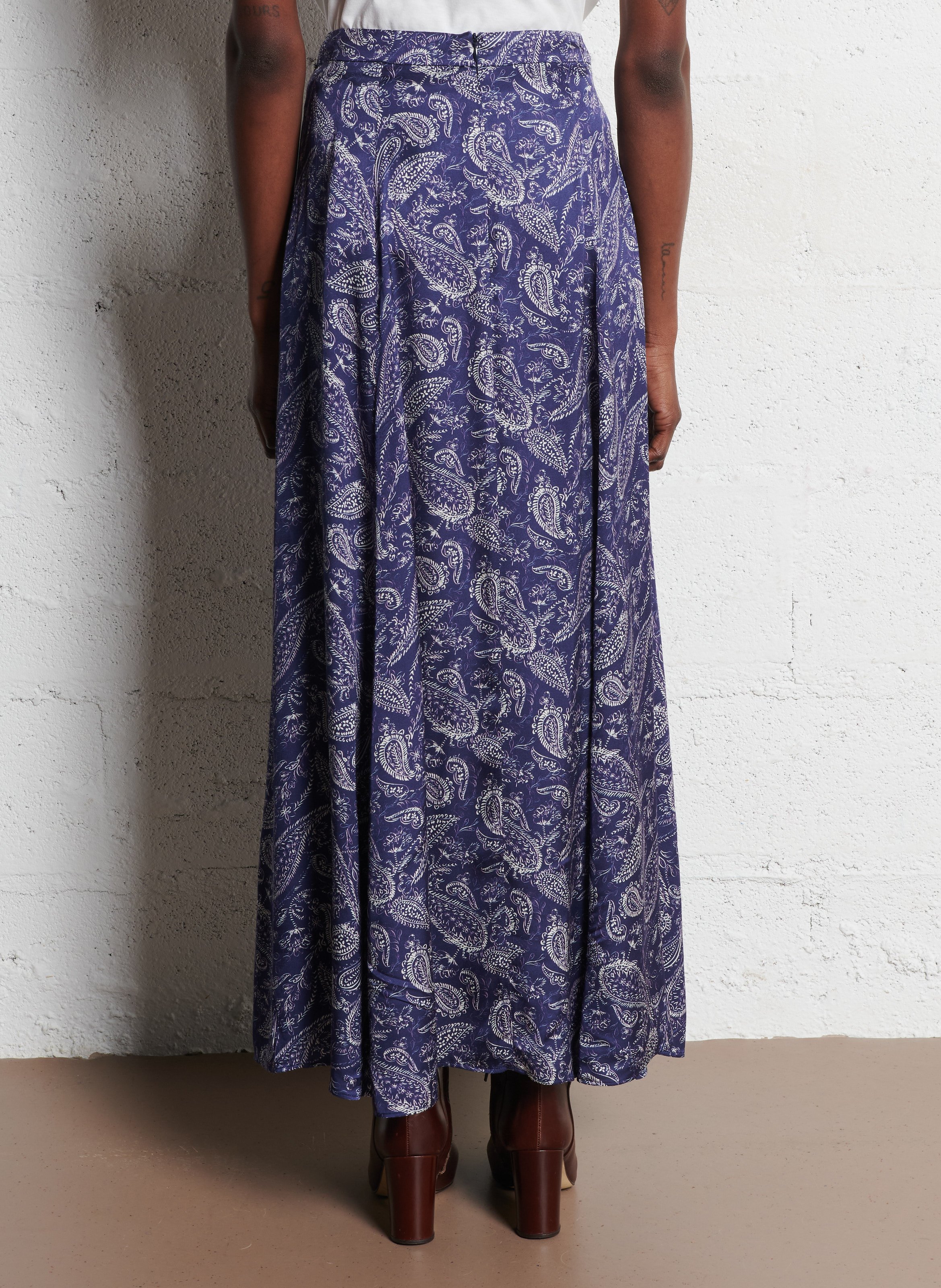 Jupe longue évasée ONE STEP Bleu