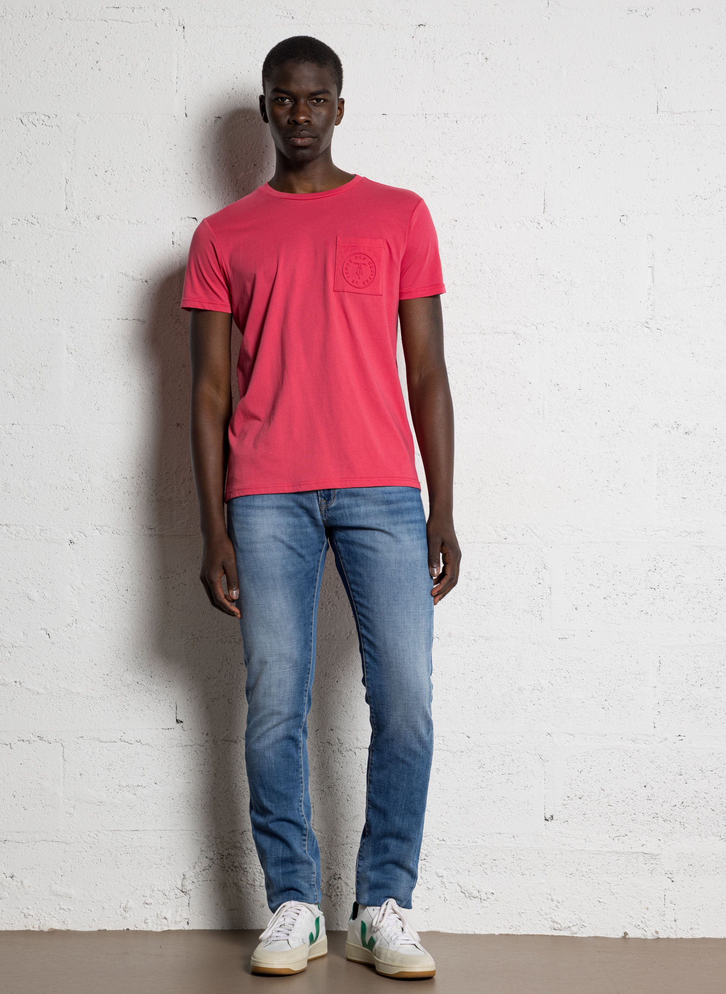 Cotton-blend straight jeans LE TEMPS DES CERISES Blue