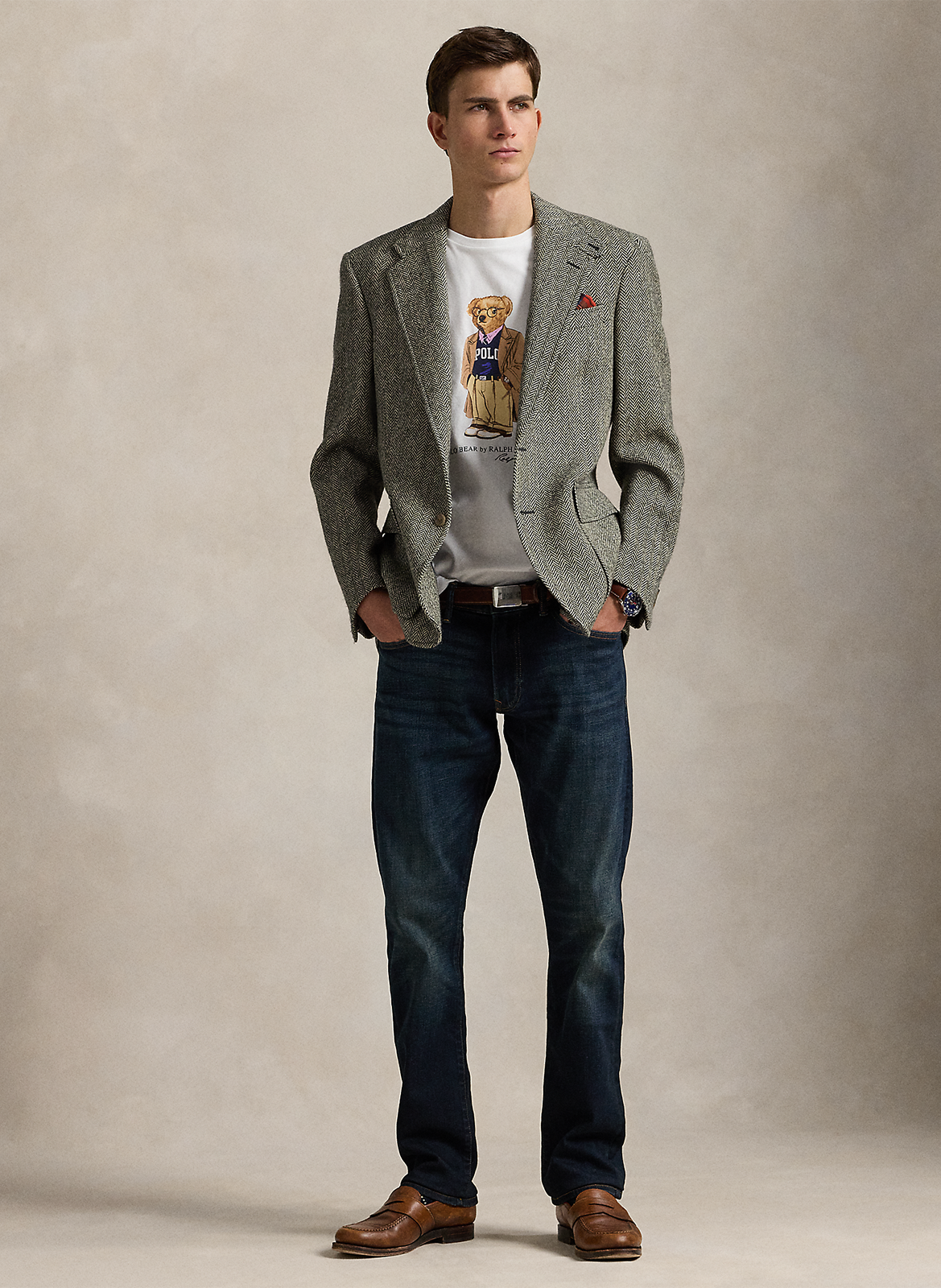 Tee-shirt col rond en coton POLO RALPH LAUREN Blanc