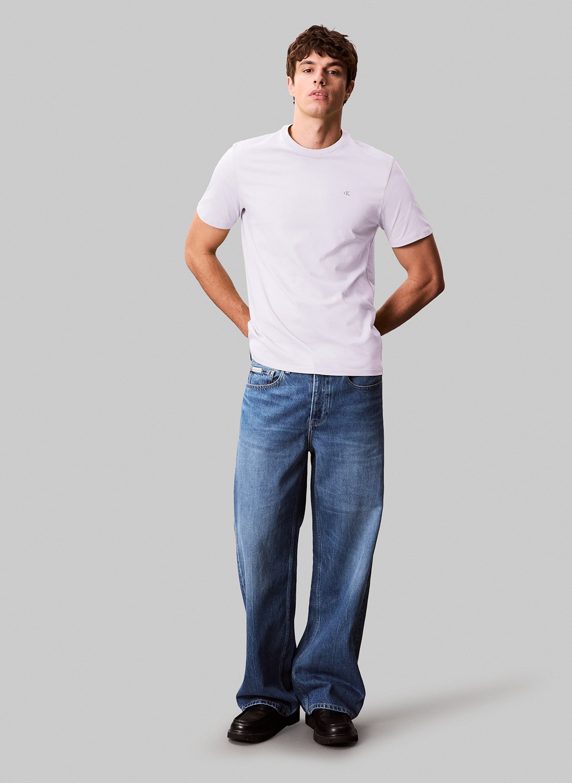 Gerade geschnittenes T-Shirt aus Baumwolle CALVIN KLEIN Weiss