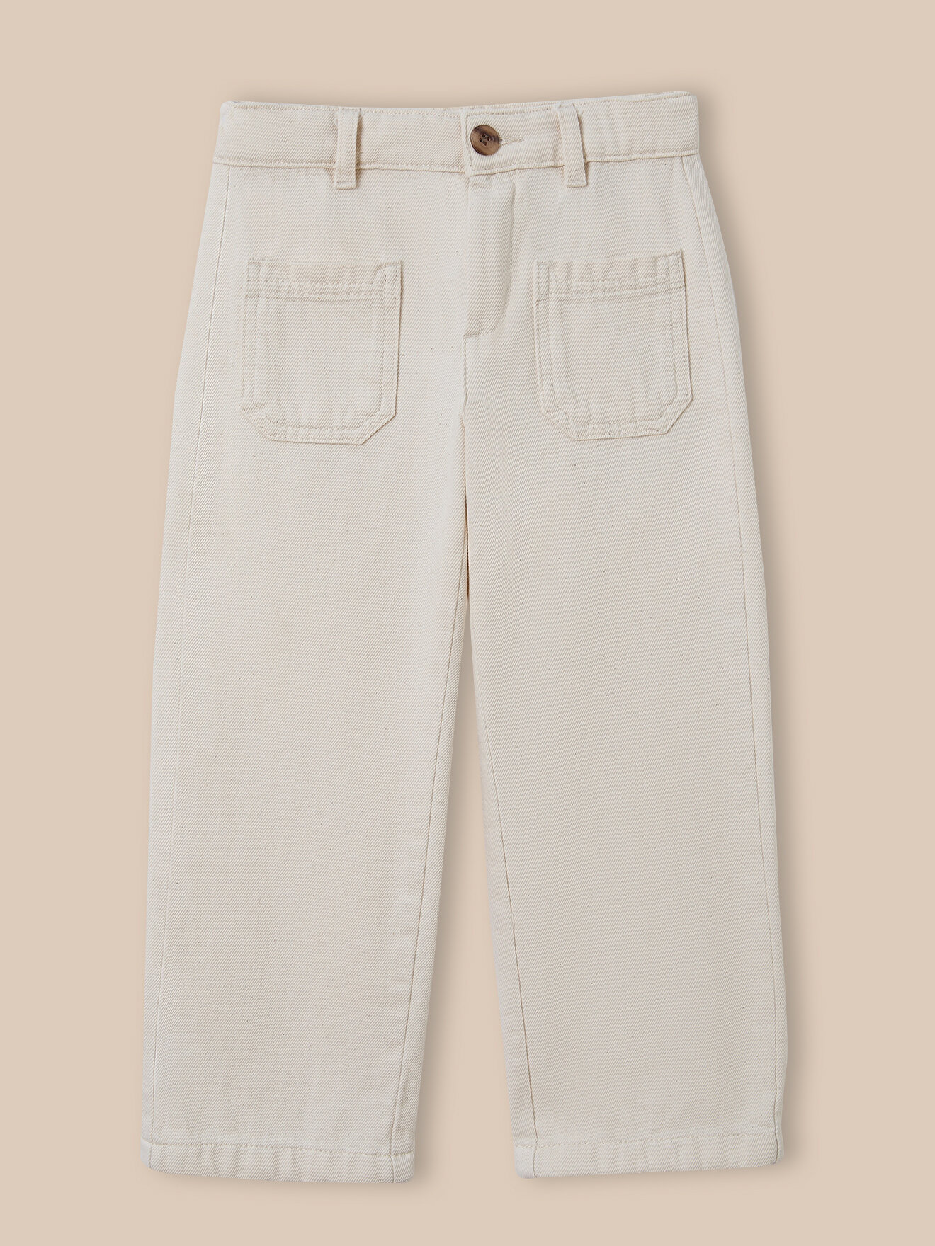 Straight-leg denim pants CYRILLUS White