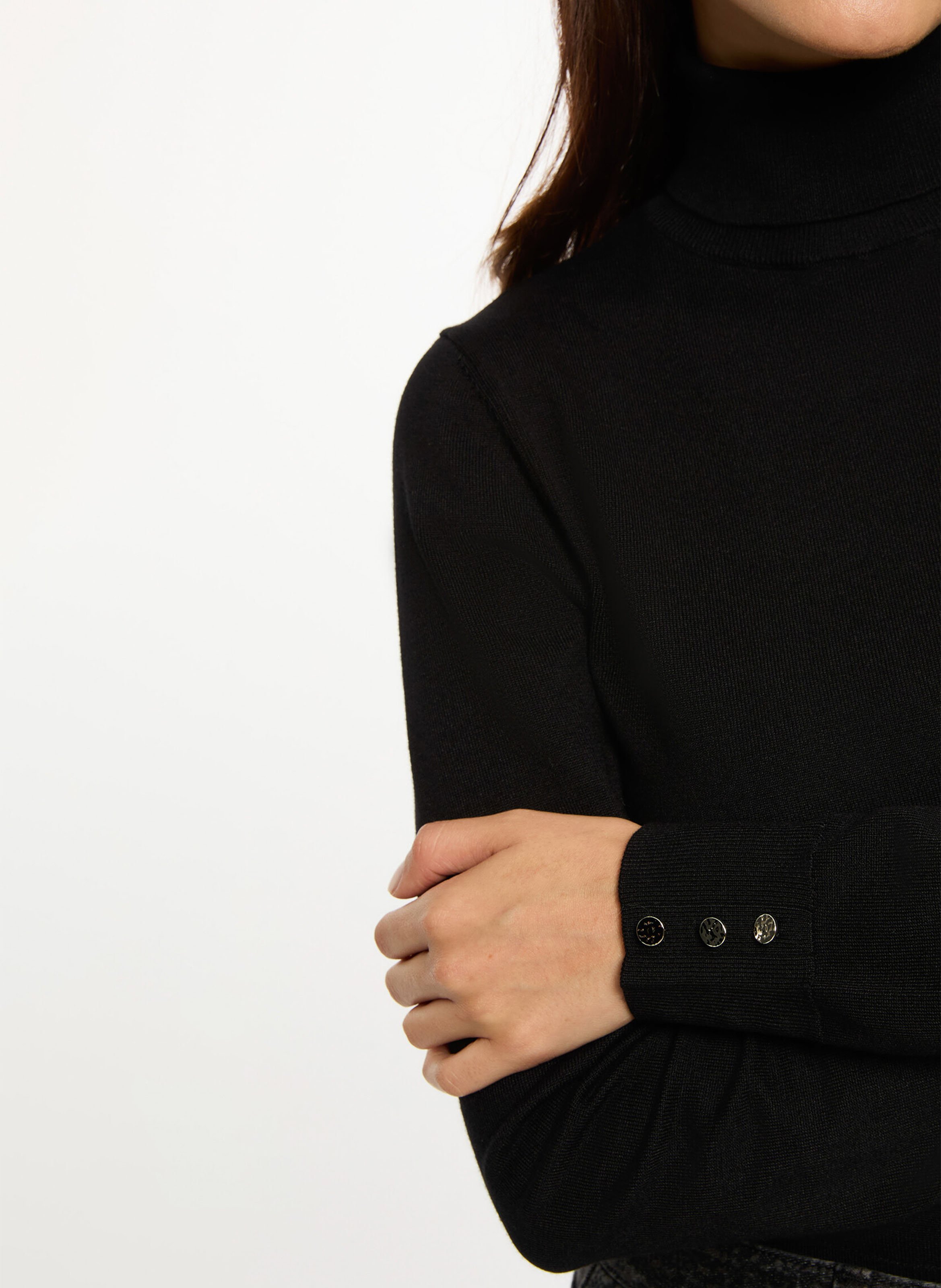 Elena high-neck sweater MORGAN Black