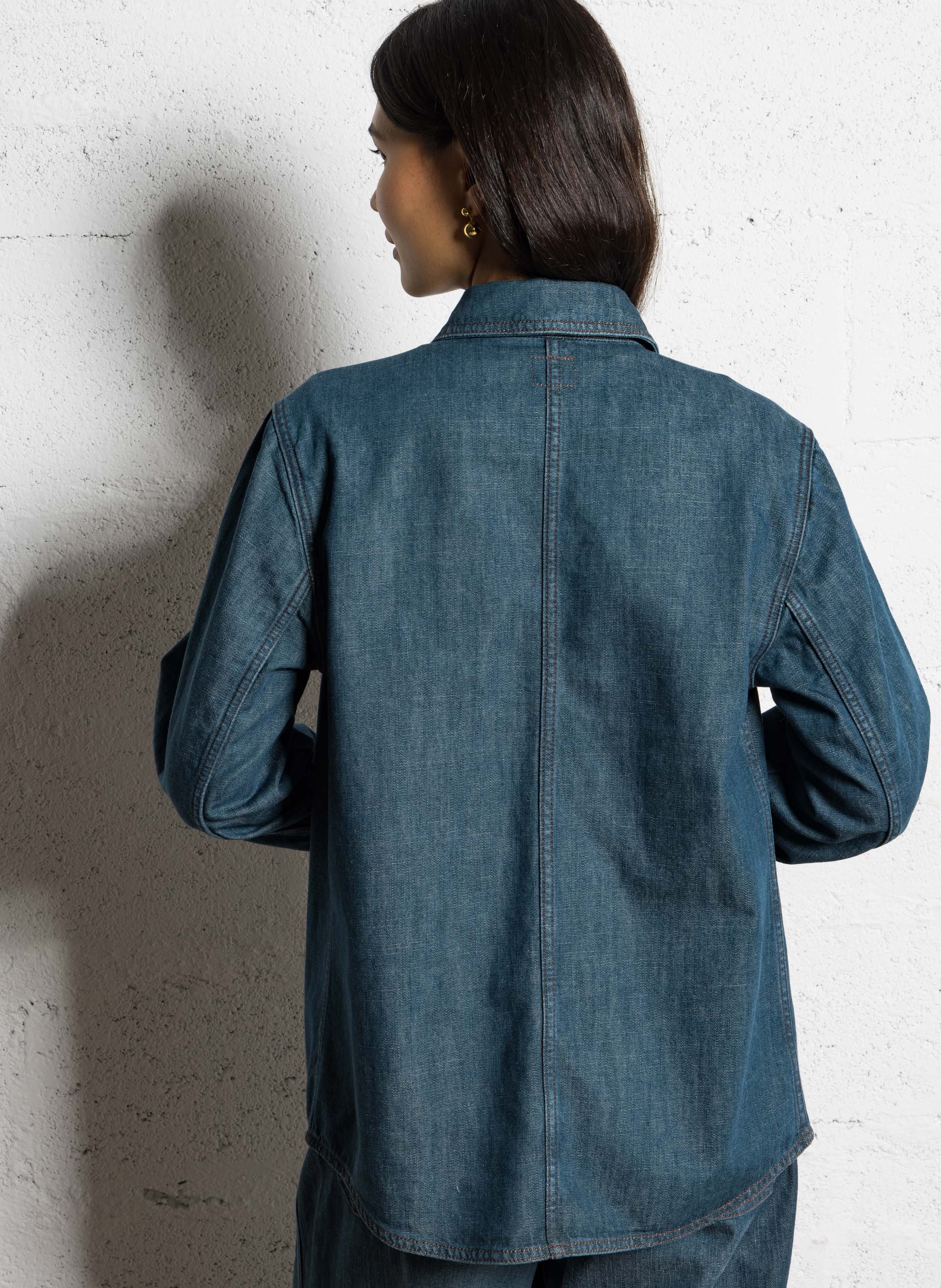 Baumwoll-Bluse SOEUR Blau