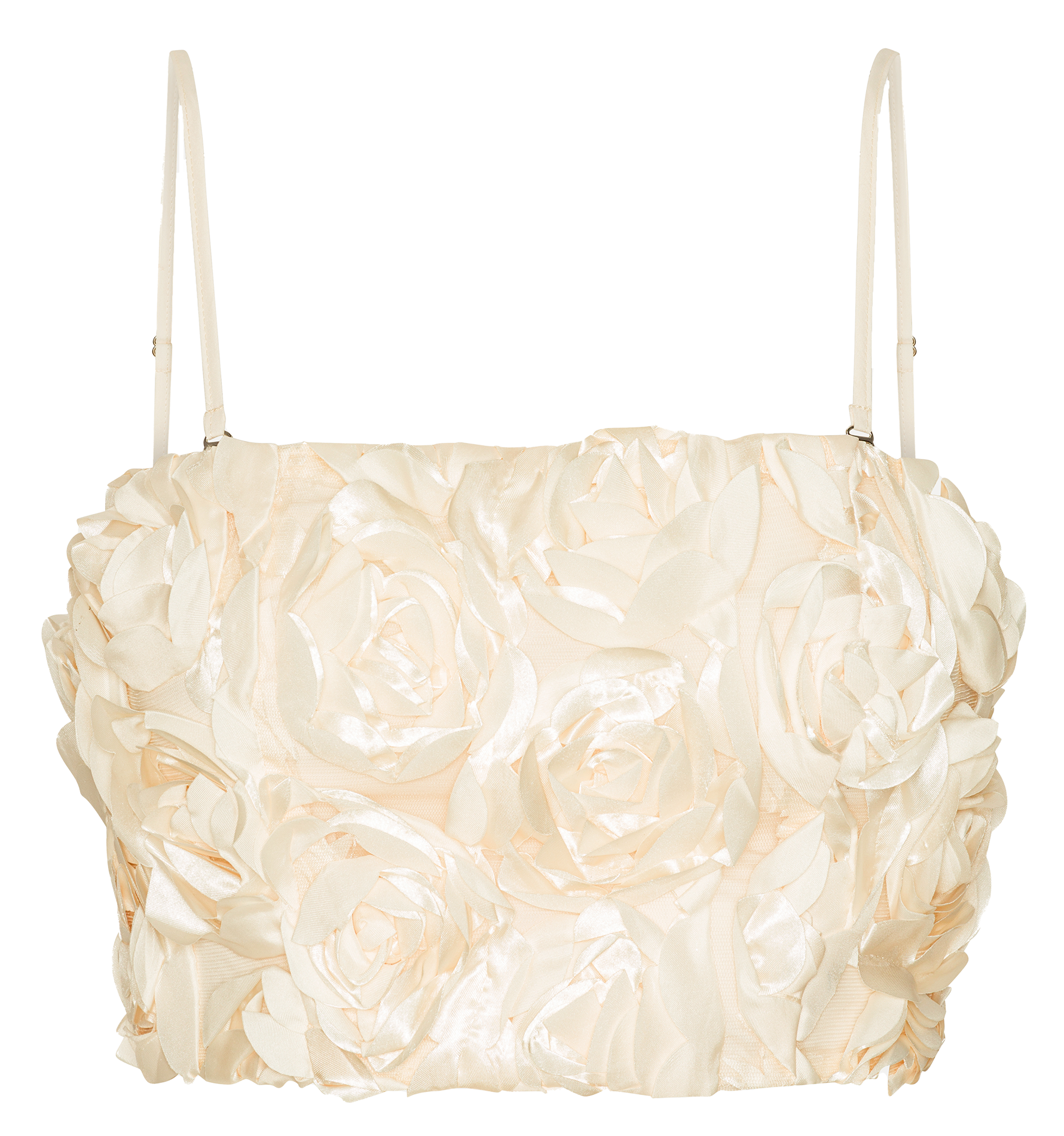 Floral print crop top ROTATE White