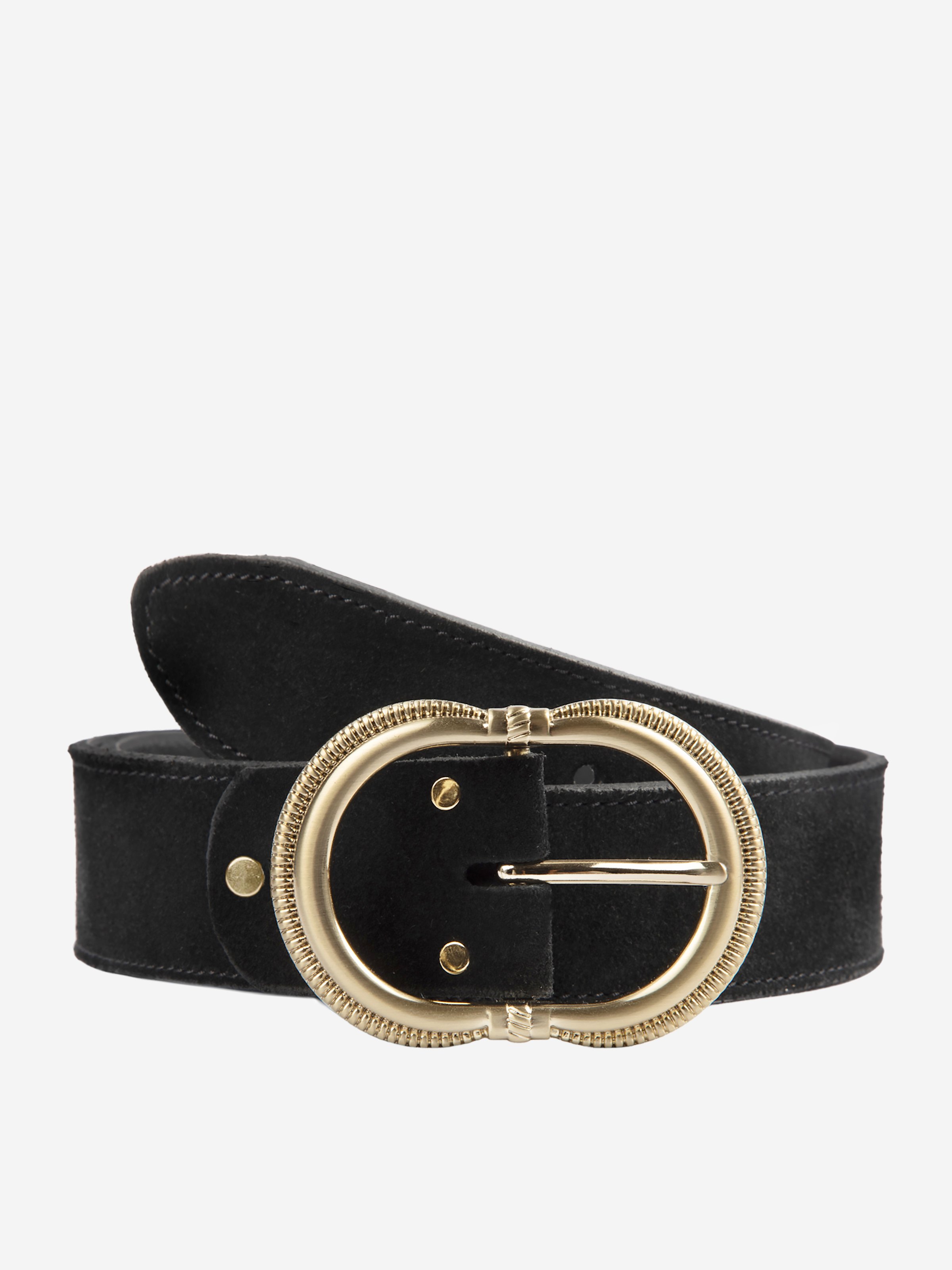 Ceinture honfleur cuir daim JULES & JENN Noir