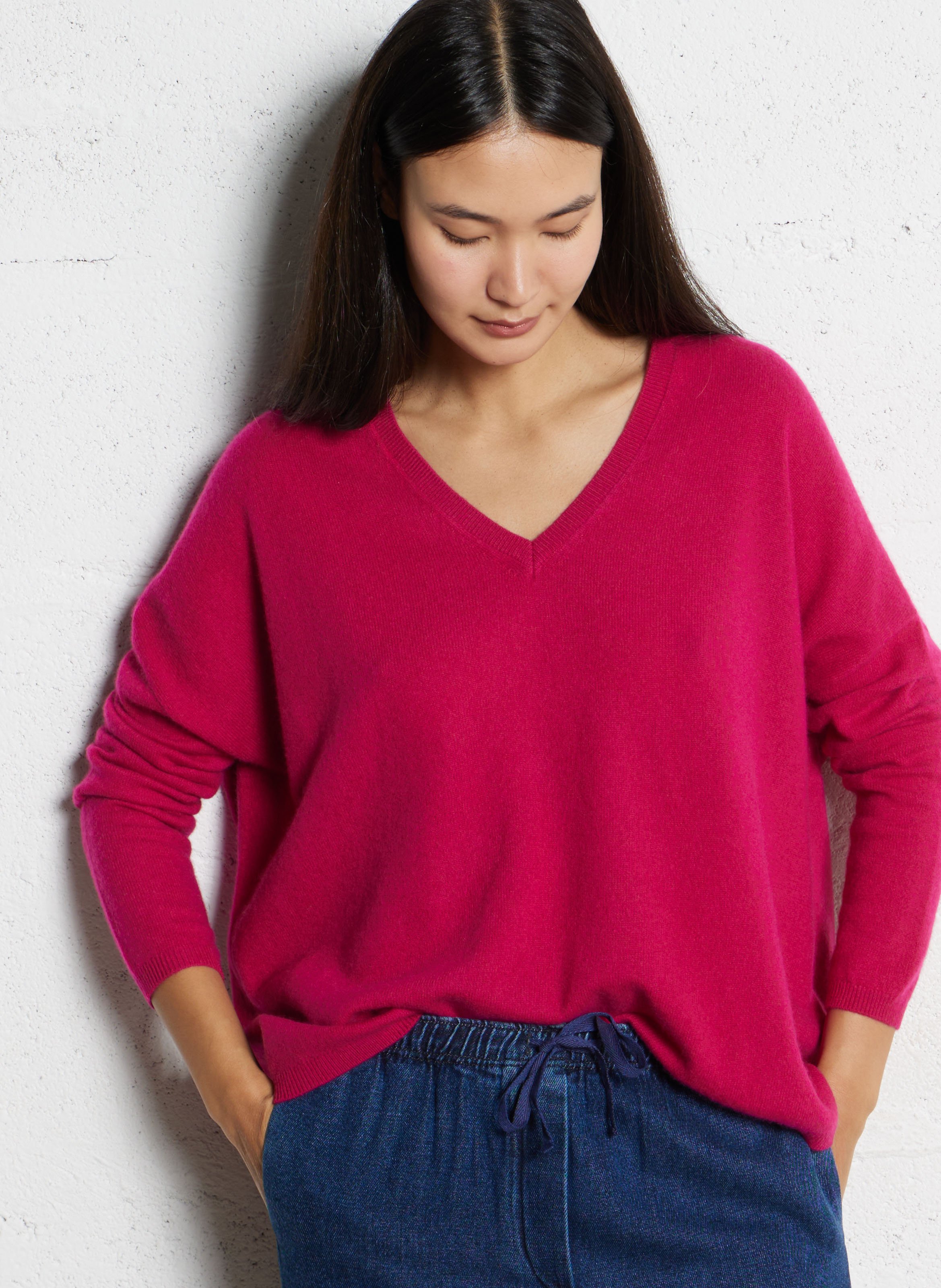 Pull col v en cachemire  SUD EXPRESS