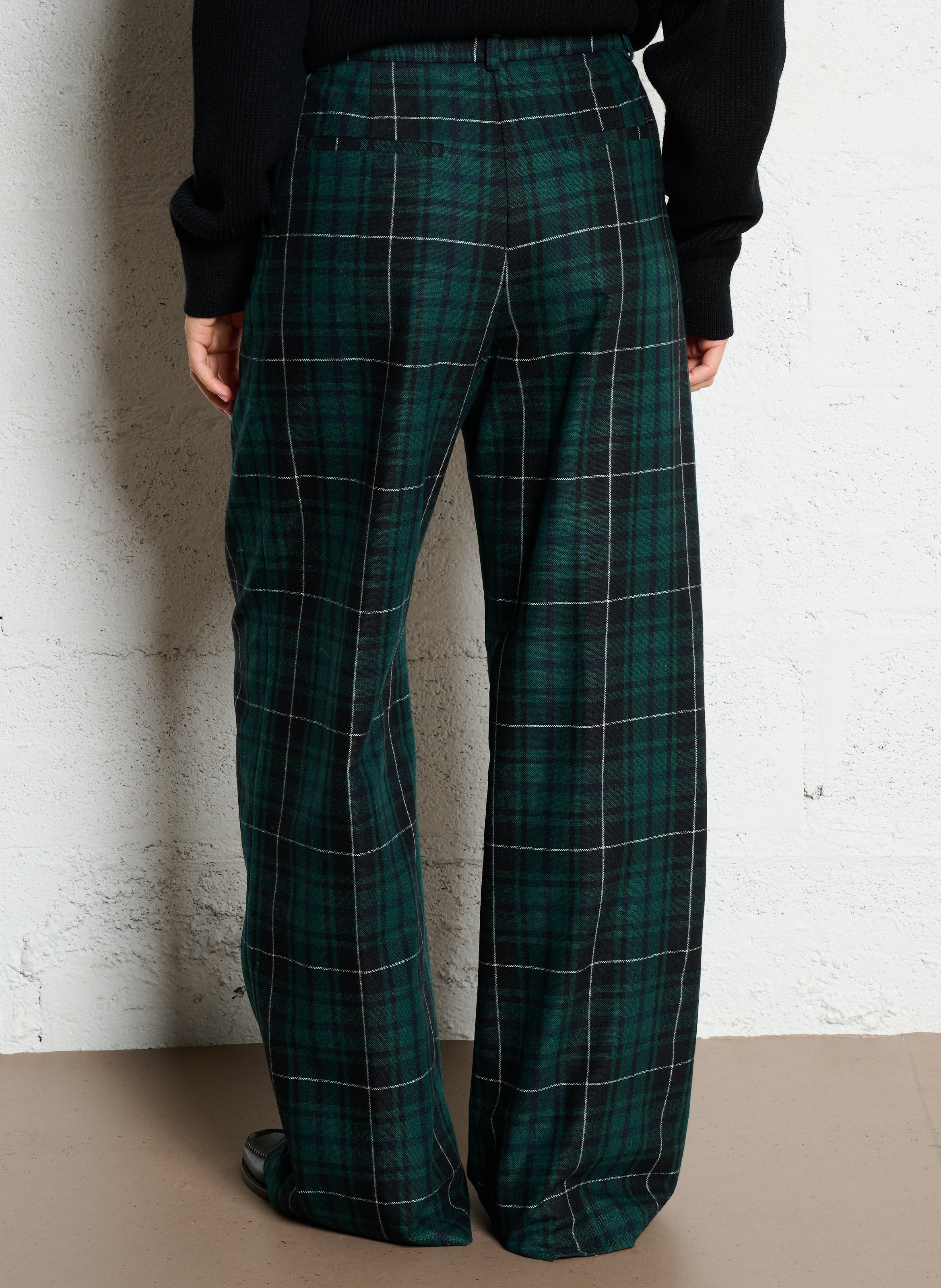 Azawood high-waisted wide-leg trousers IKKS Green