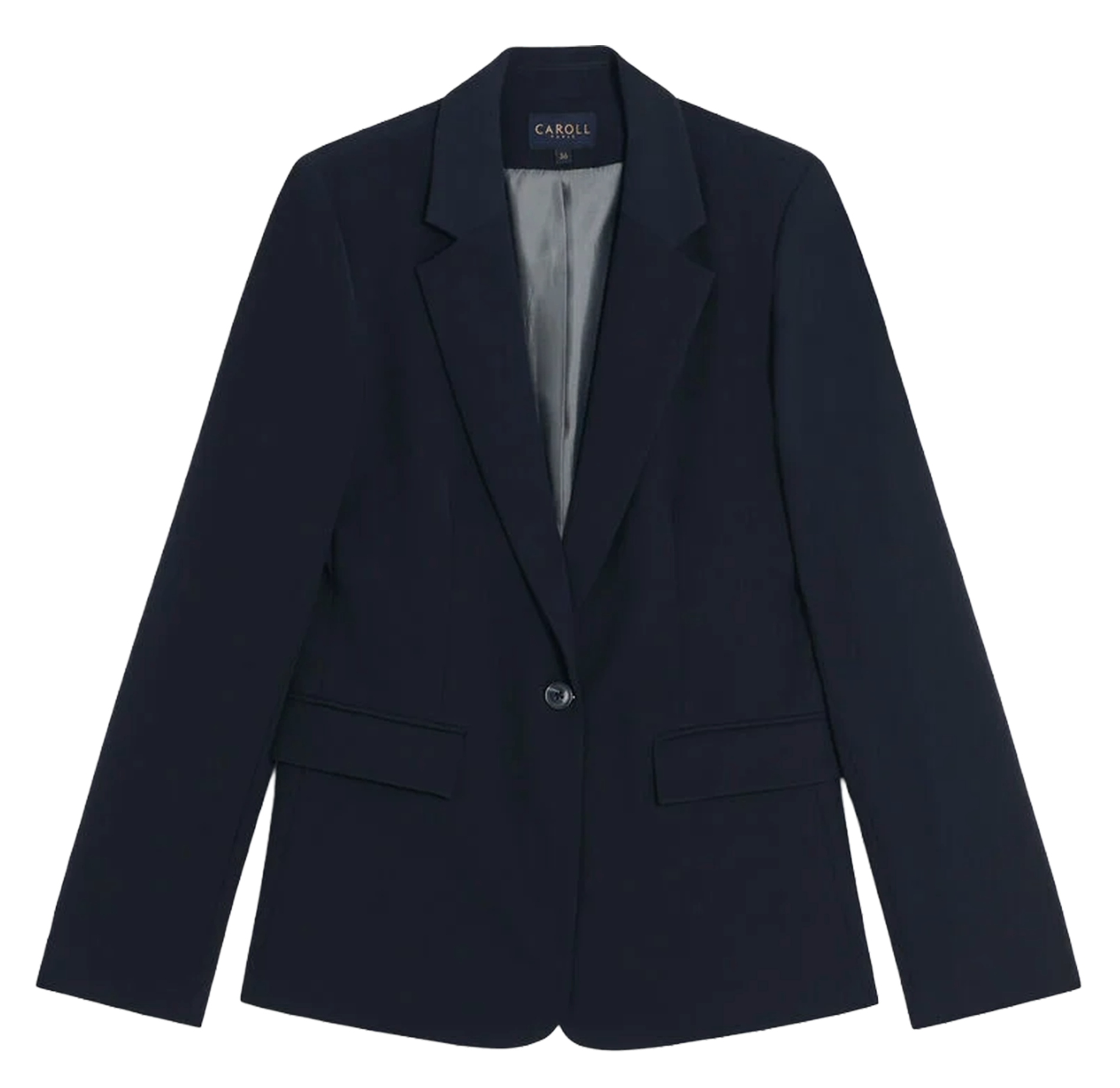 Fitted jacket with tailored collar CAROLL Blue