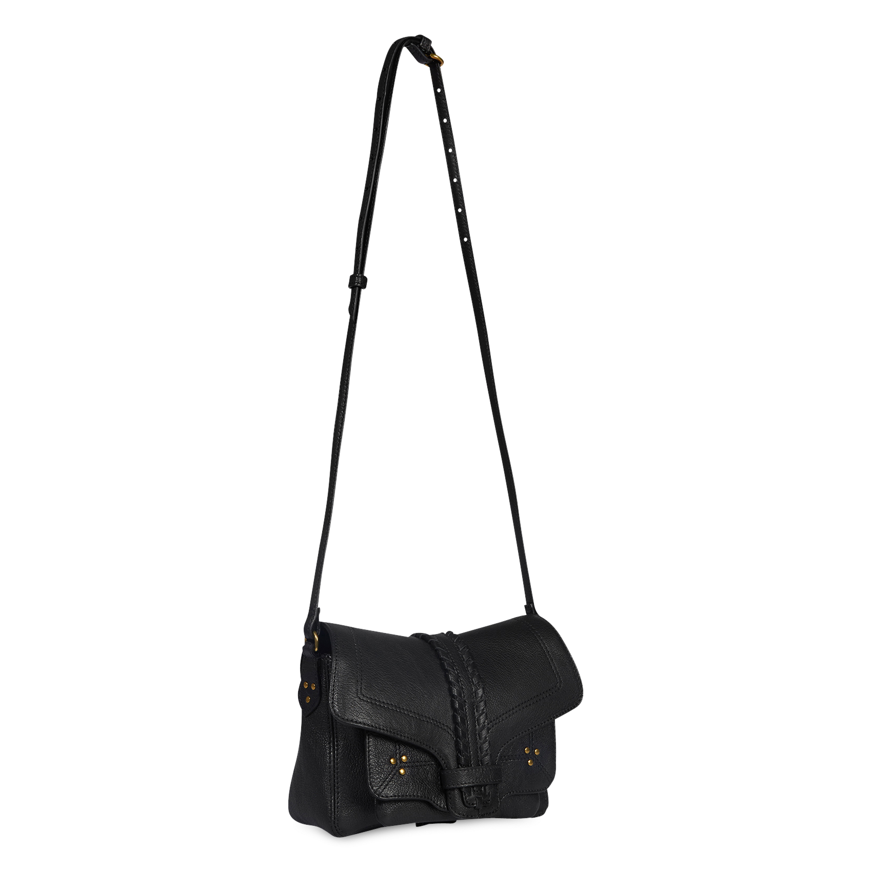 Sac bandoulière à rabat en cuir JEROME DREYFUSS Black