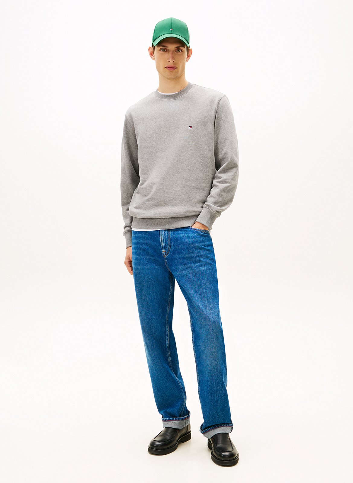 Oversize-Sweatshirt aus Baumwolle mit Rundhalsausschnitt TOMMY HILFIGER Grau