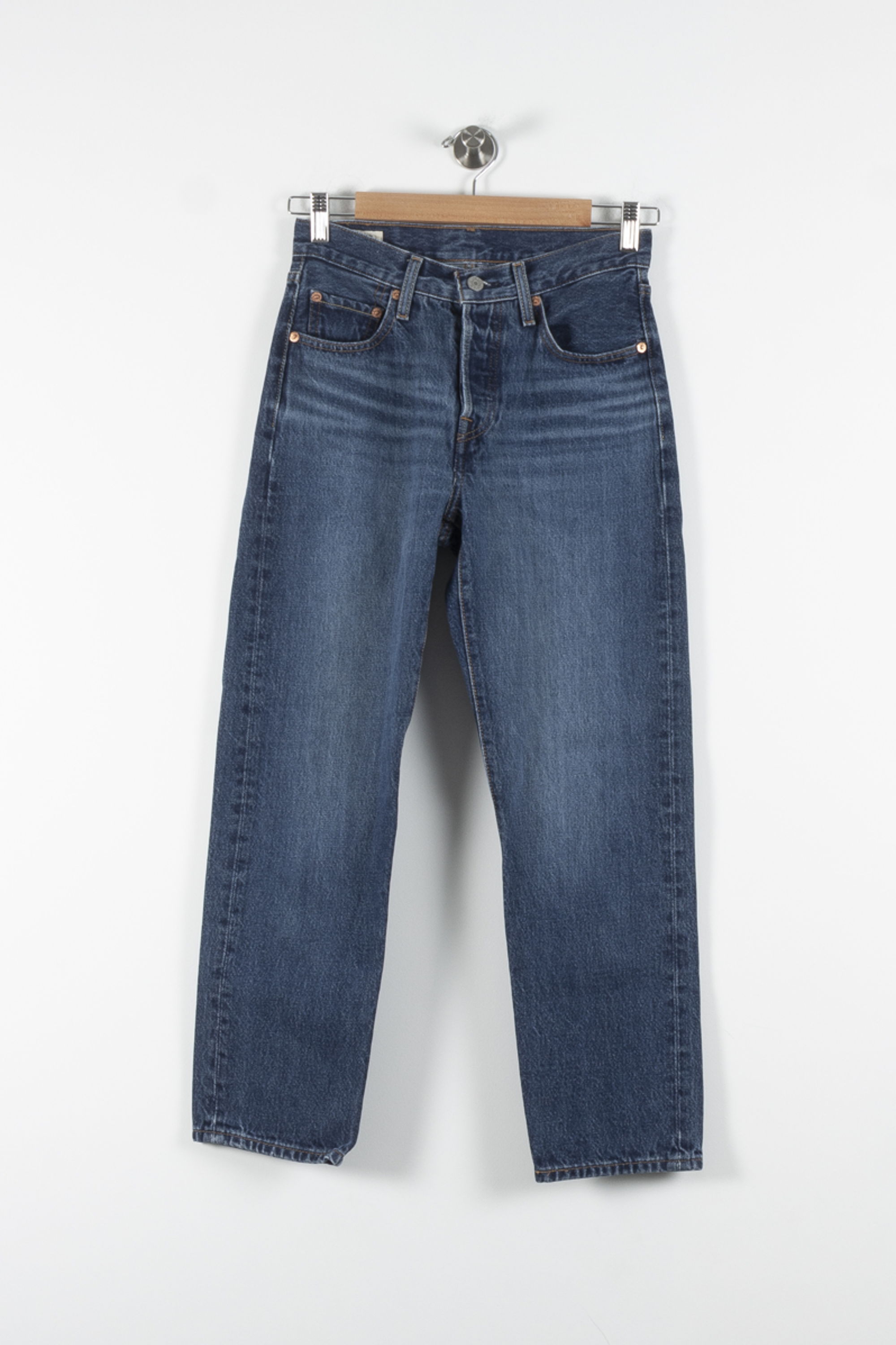 Cropped slim jeans with studs LEVI'S - Seconde main Blue