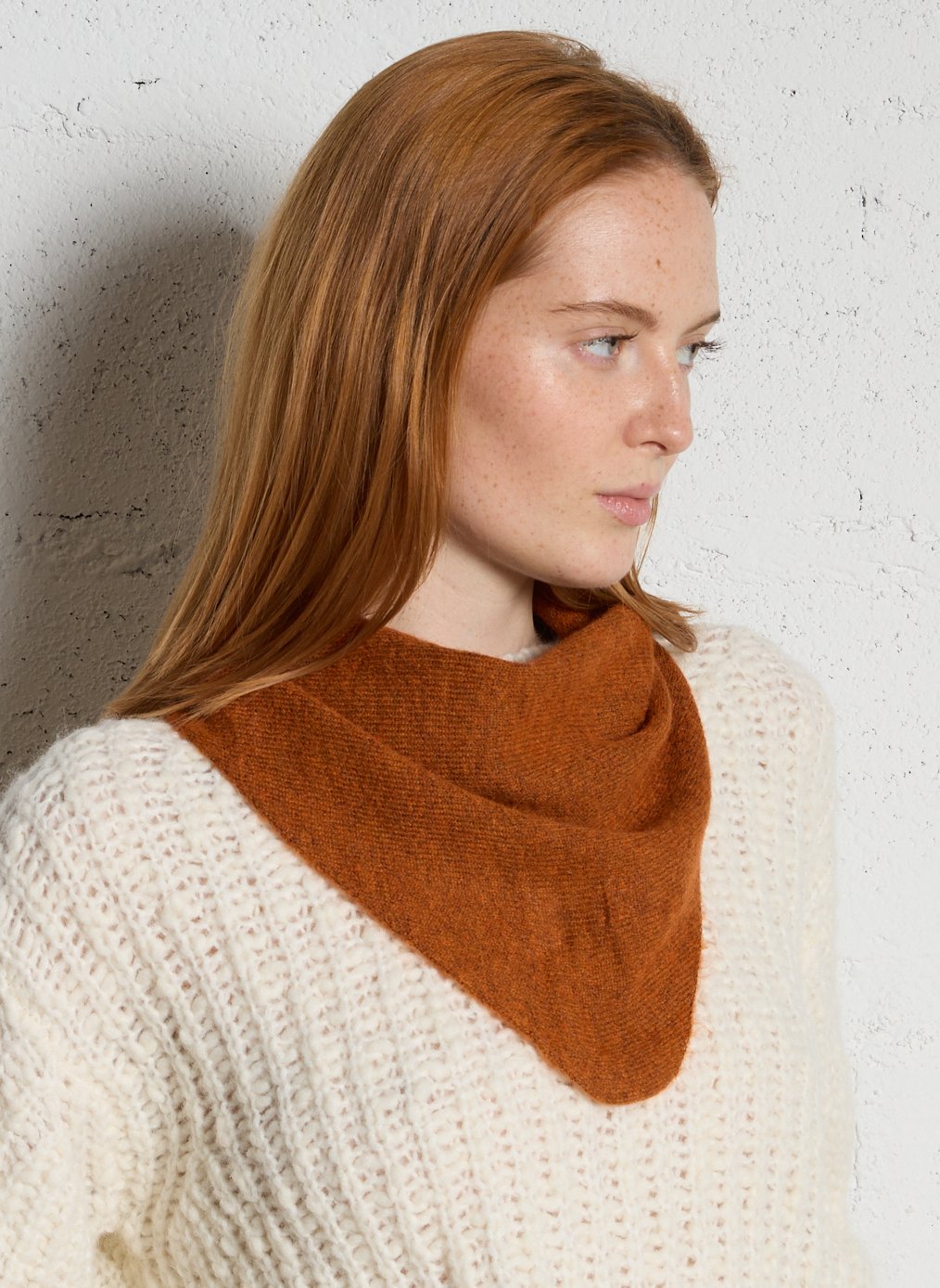 Echarpe triangle unie CEZEMBRE Orange