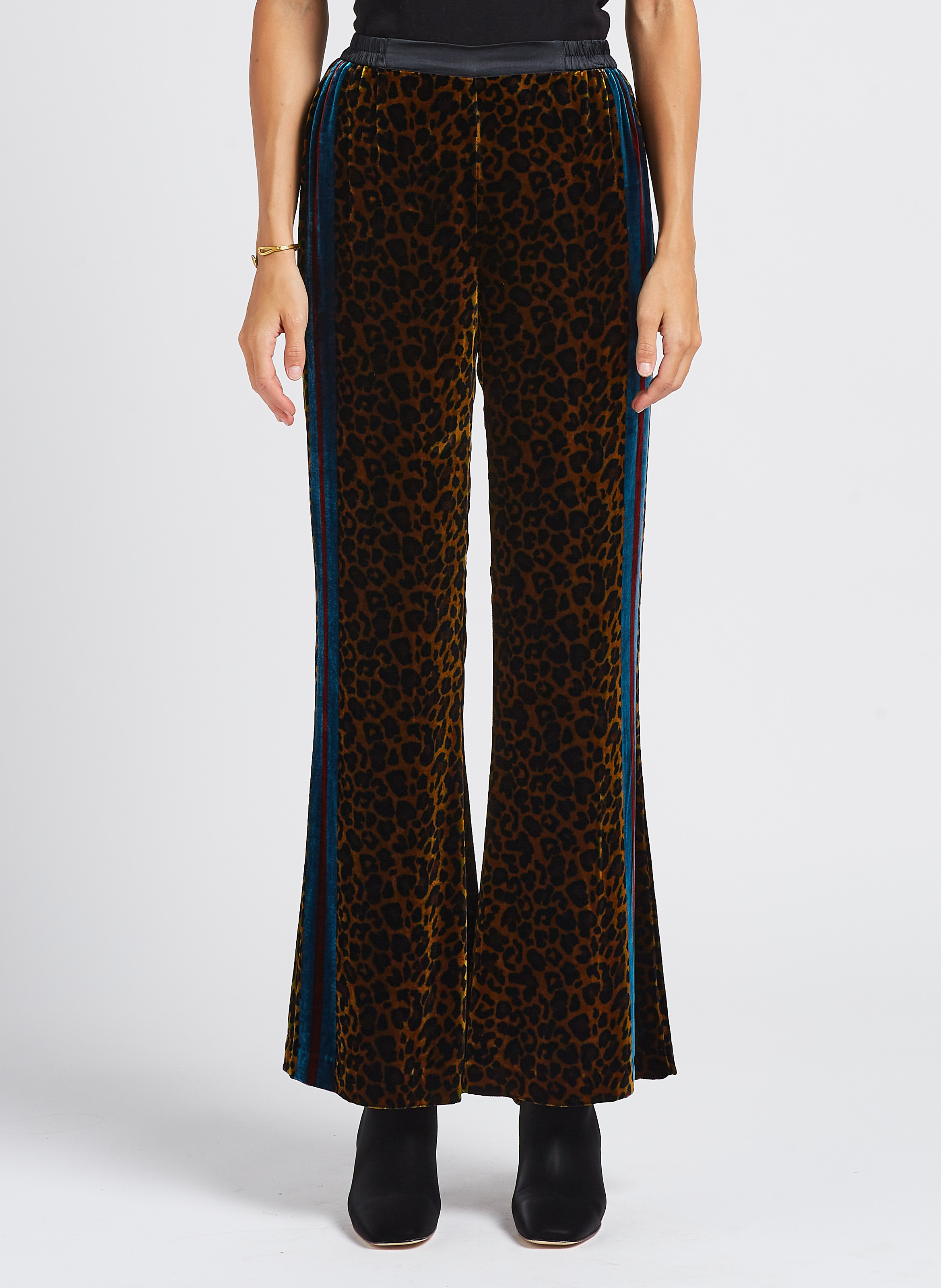 Gerade geschnittene Hose mit Leopardenprint MES DEMOISELLES Mehrfarbig