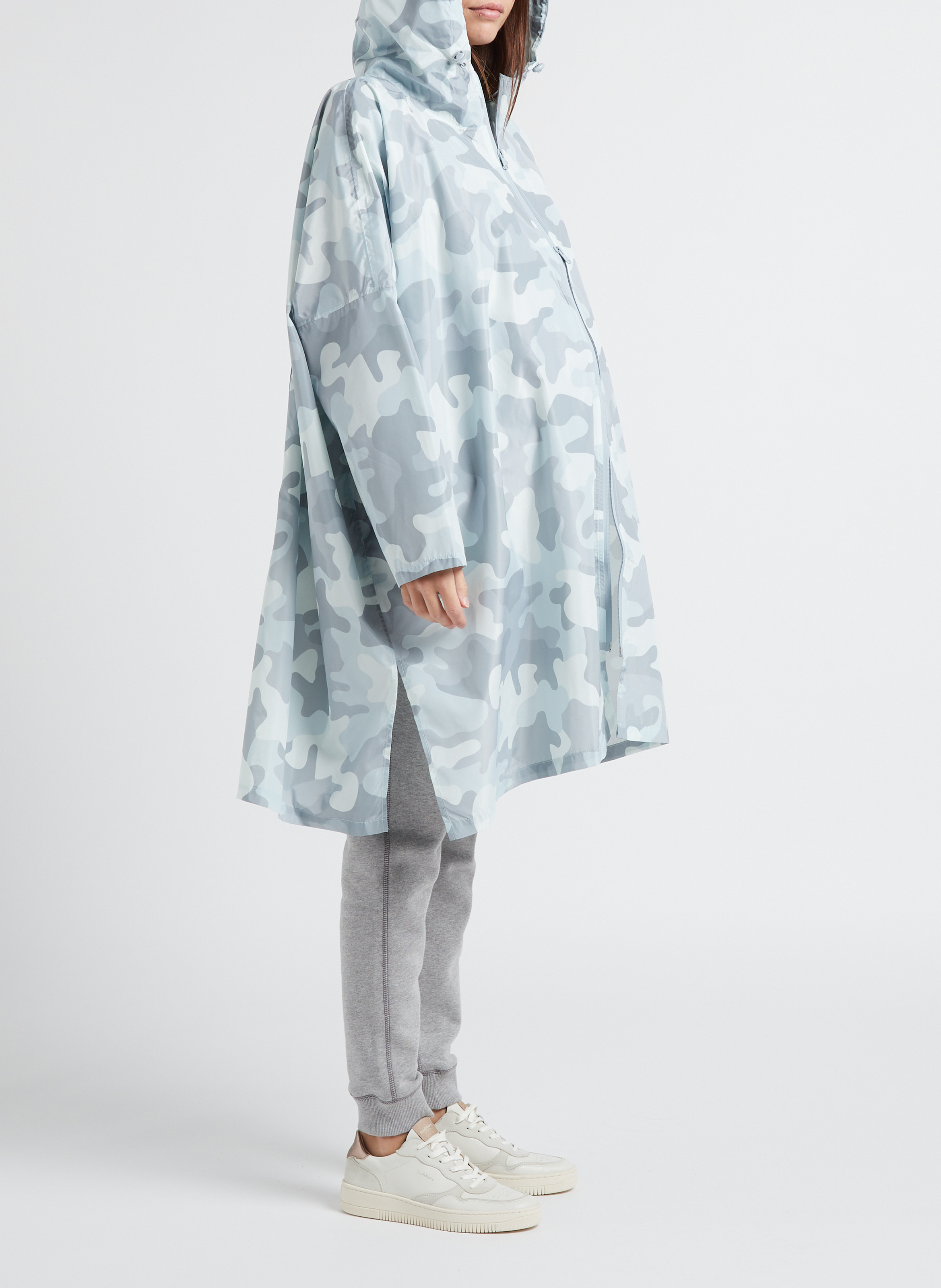 Coupe-vent imprimé à capuche  SERAPHINE Gris