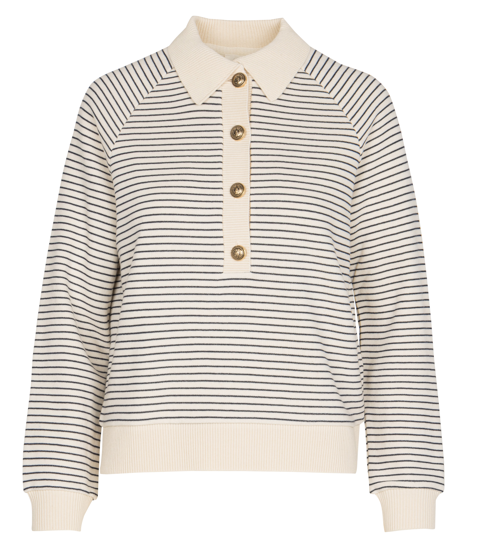 Polo-neck cotton sweater MAISON 123 Beige