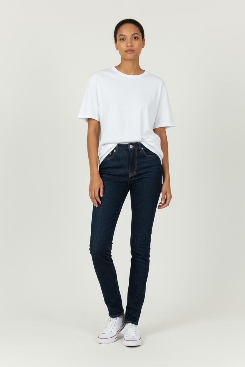 Cropped slim jeans with studs ACNE STUDIOS - Seconde Main Blue