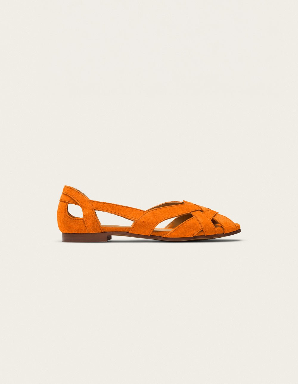 Faux leather sandals ODAJE Orange