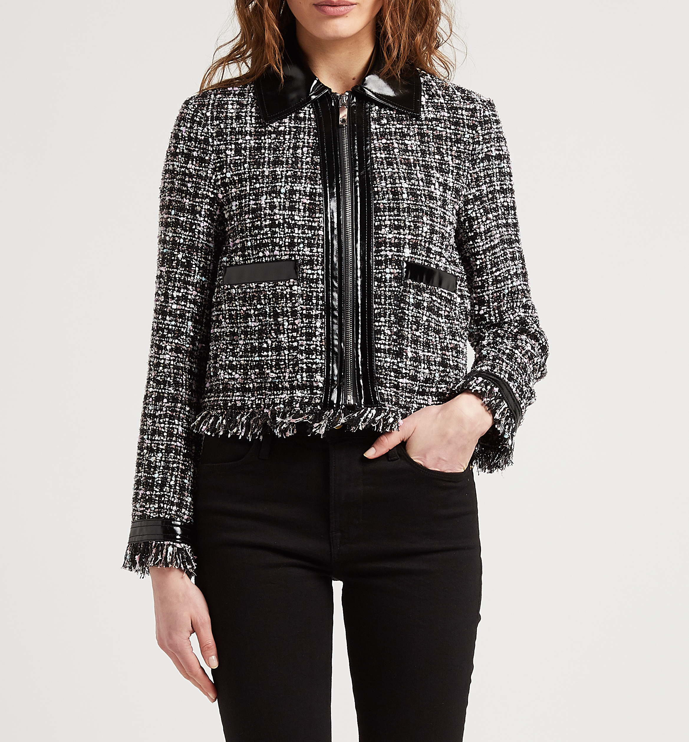 Kurze Tweedjacke mit klassischem Kragen MAX&Co. Grau