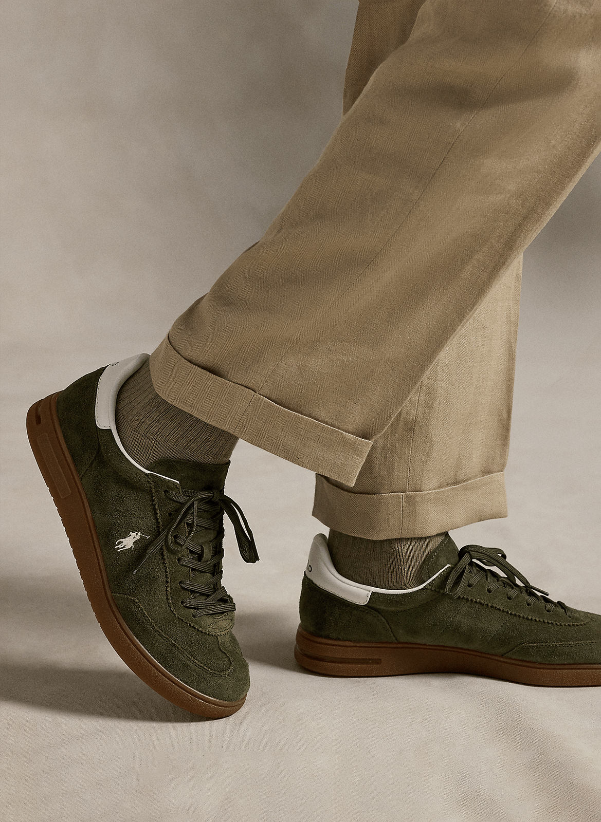 Niedrige Ledersneaker POLO RALPH LAUREN Grun