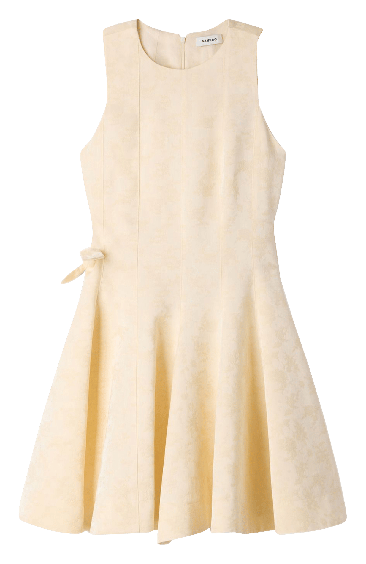 Robe courte col rond SANDRO Beige
