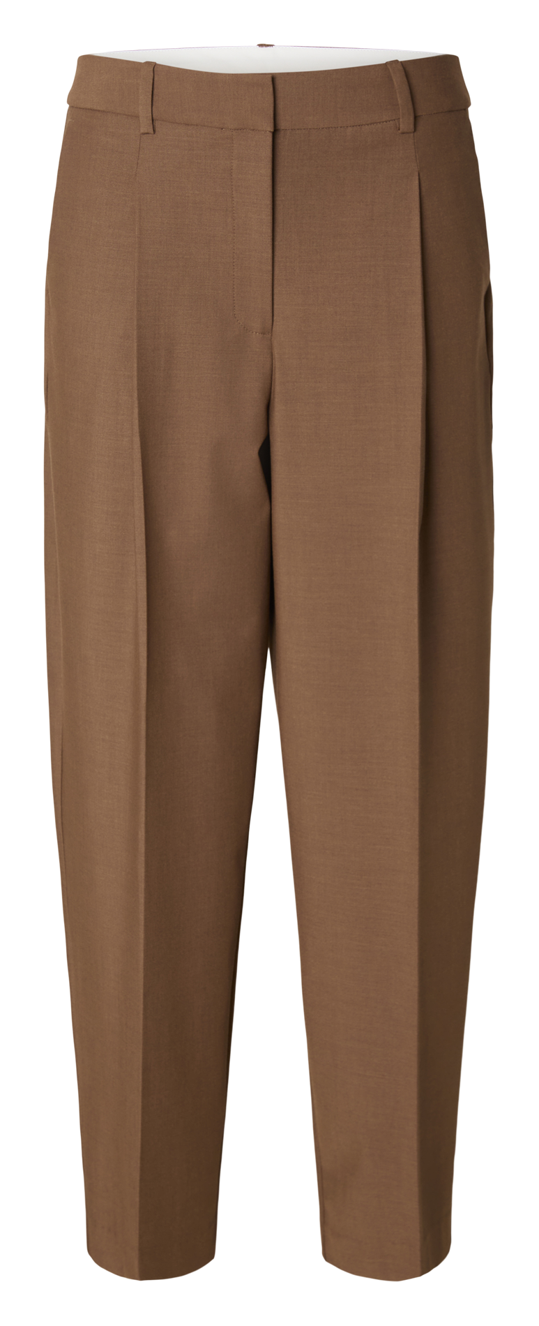 Pantalon de tailleur taille haute SELECTED Marron