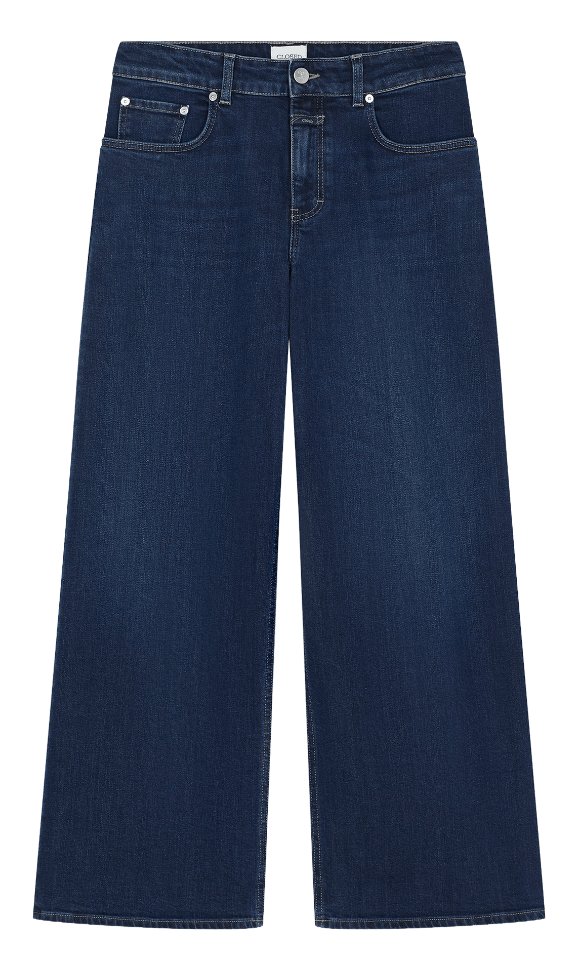 Wide-leg cotton-blend jeans CLOSED Blue