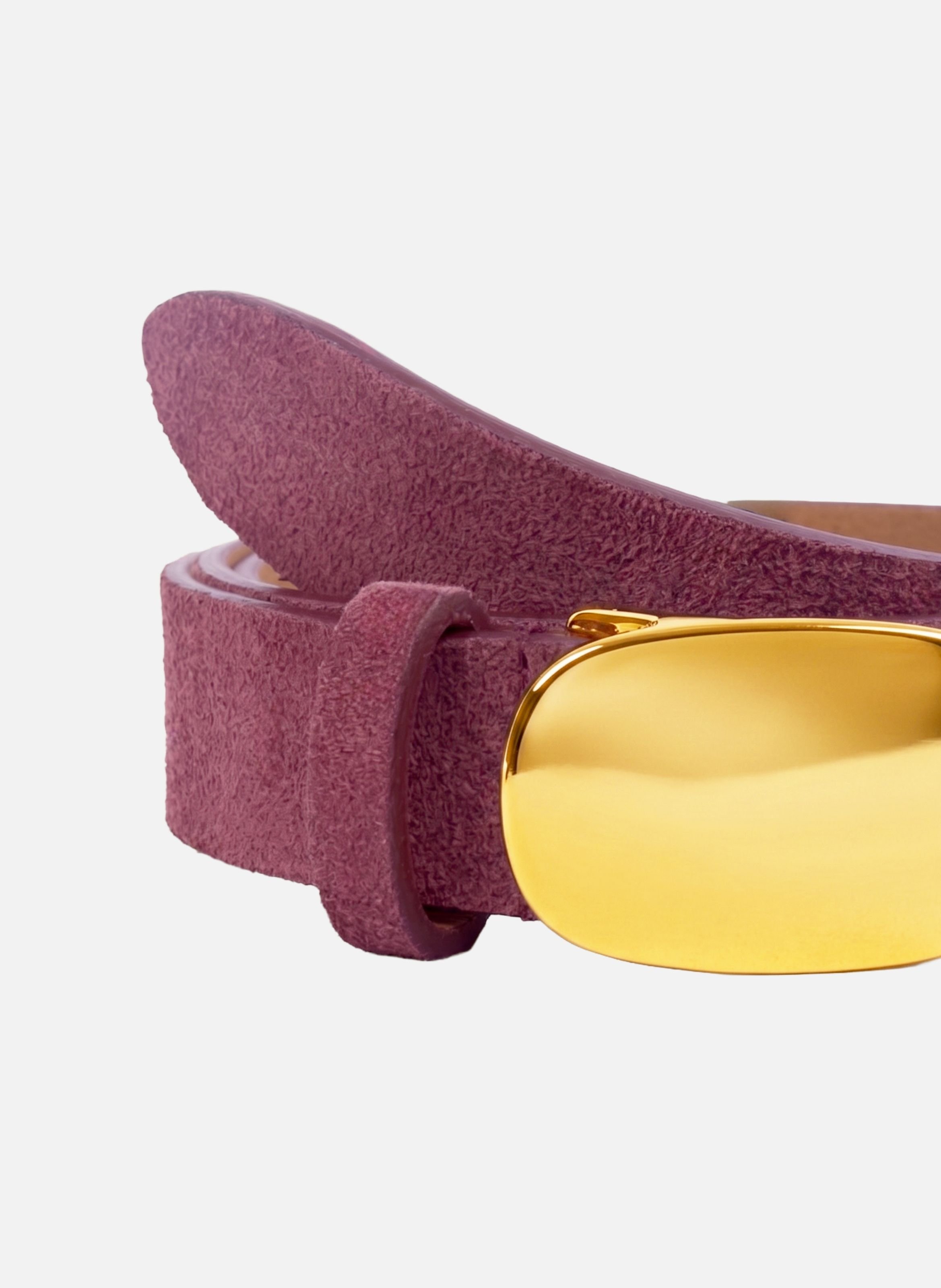 Gaia Suede Leather Belt JULES & JENN Red