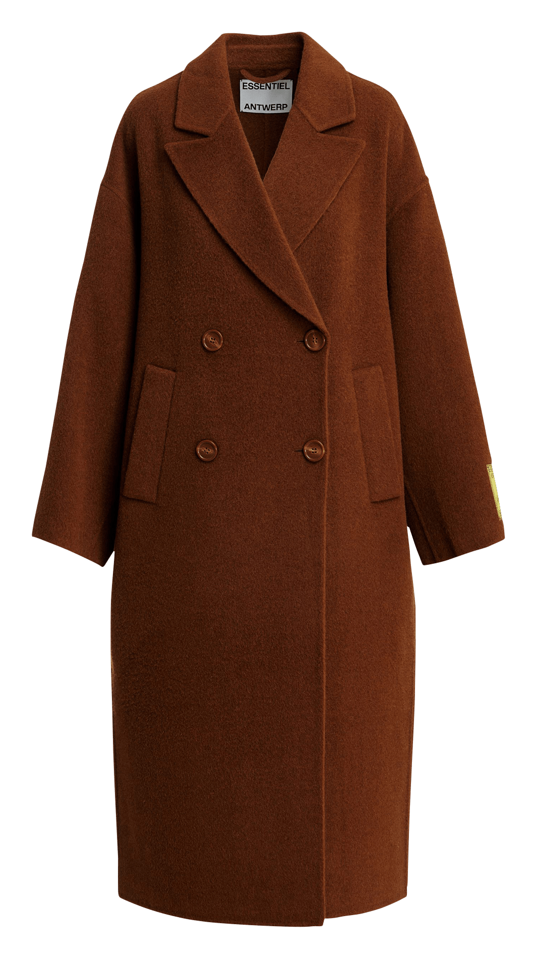 Abrigo oversize de lana y cachemira ESSENTIEL ANTWERP Marron