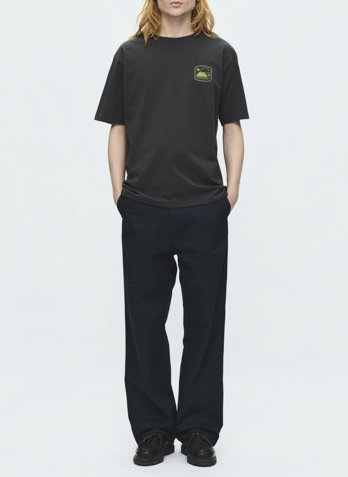 Round-neck cotton T-shirt | Black WOOD WOOD Men