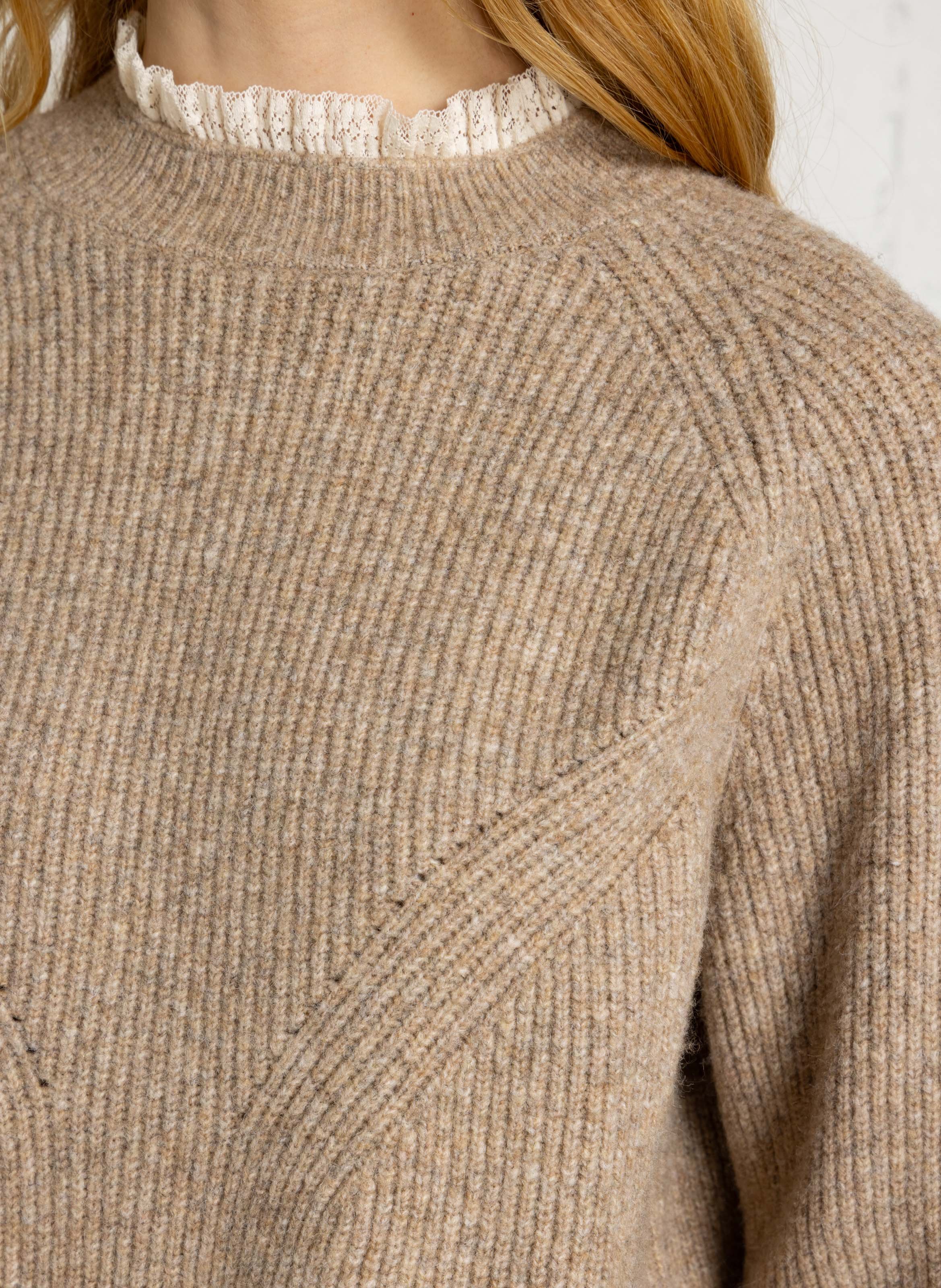 Round-neck sweater | Beige LA PETITE ETOILE Women