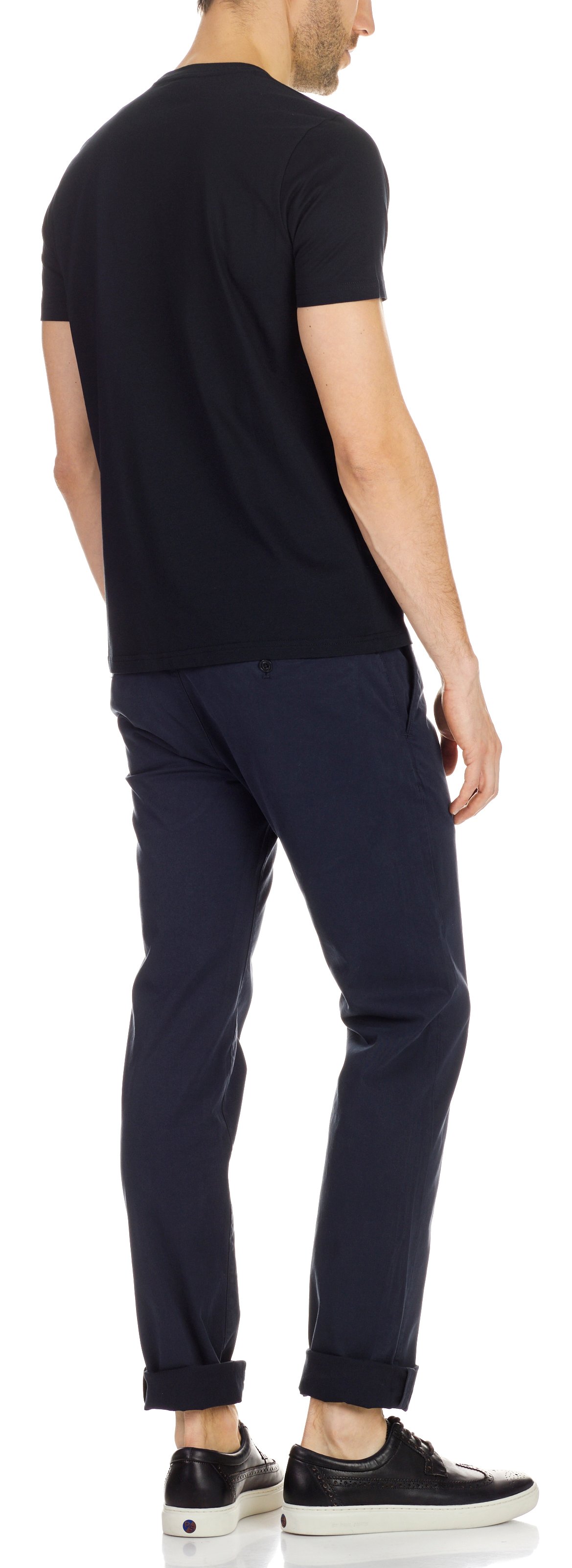 Stretch cotton slim chinos Blue