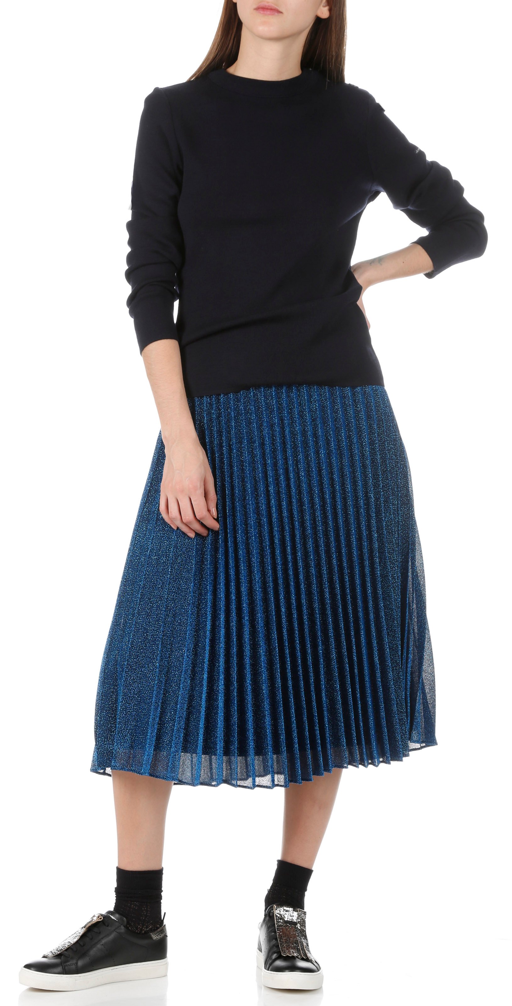 Pull col rond rayé en laine ARMOR LUX Bleu