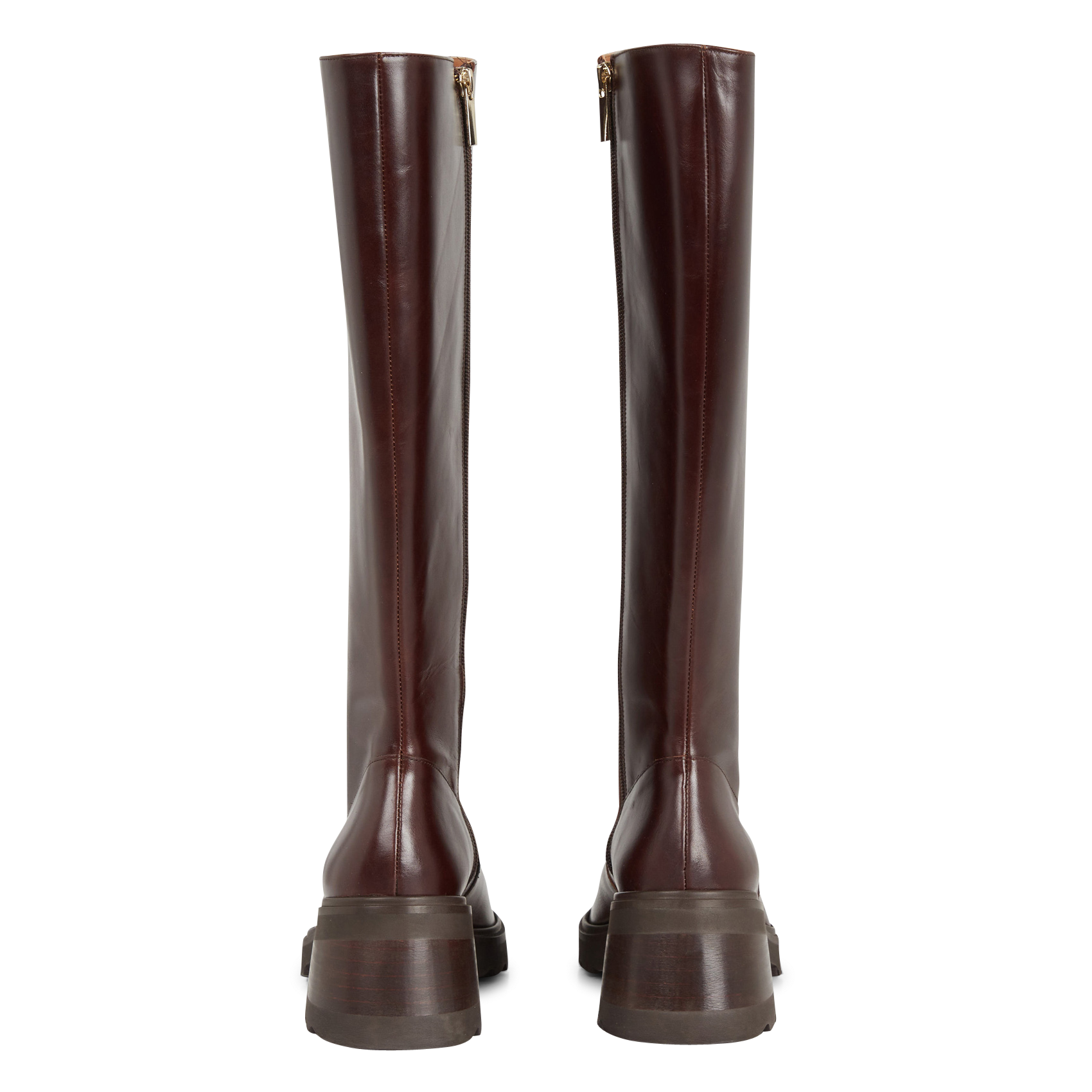 Heeled leather boots BOBBIES Brown