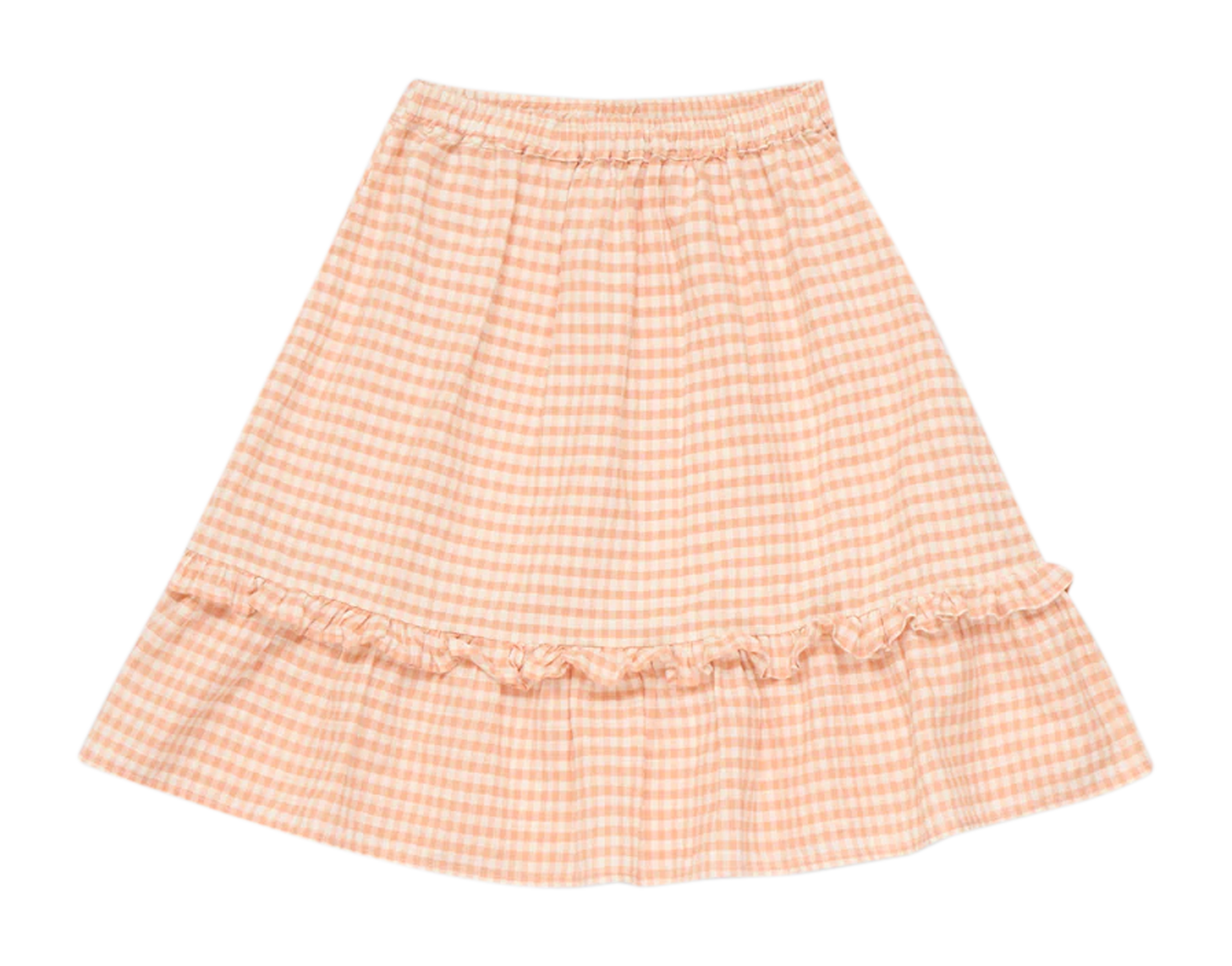 A-line gingham organic cotton midi skirt THE NEW SOCIETY Multicolored