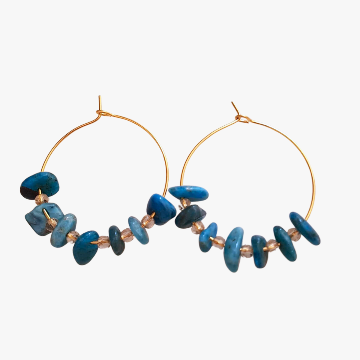 Apatite earrings GINANDGER Blue