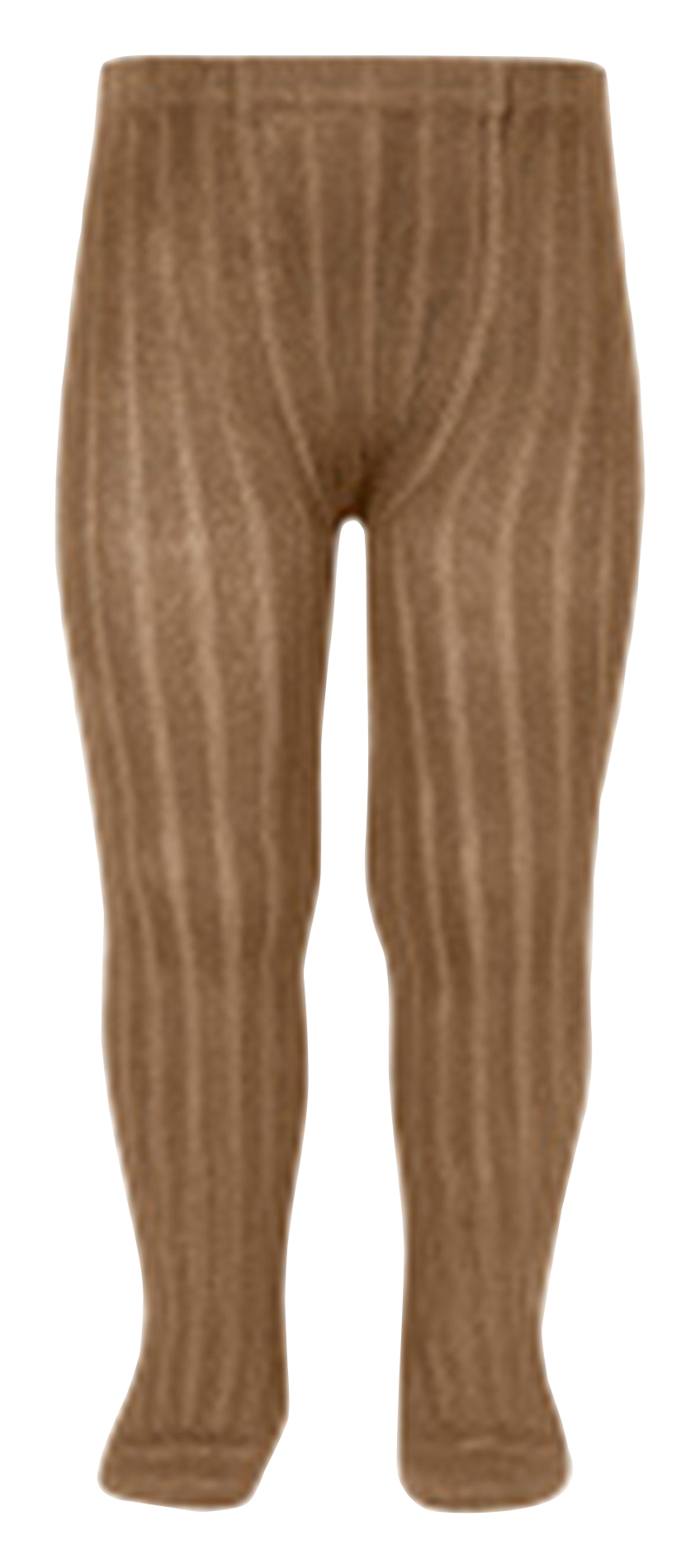 Strumpfhose aus geripptem Baumwoll-Mix  Toffee