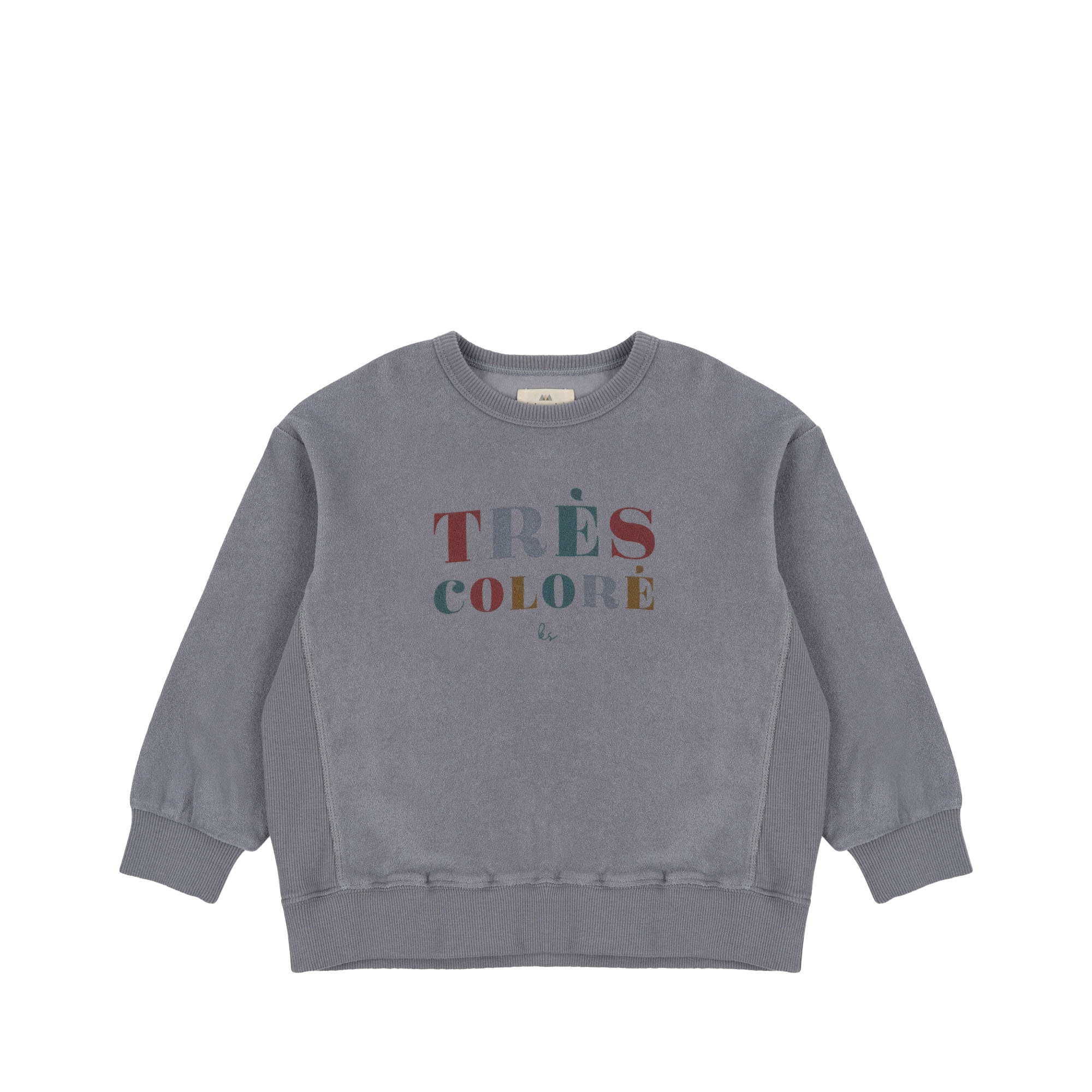 Sweat droit col rond en coton bio KONGES SLOJD Bleu