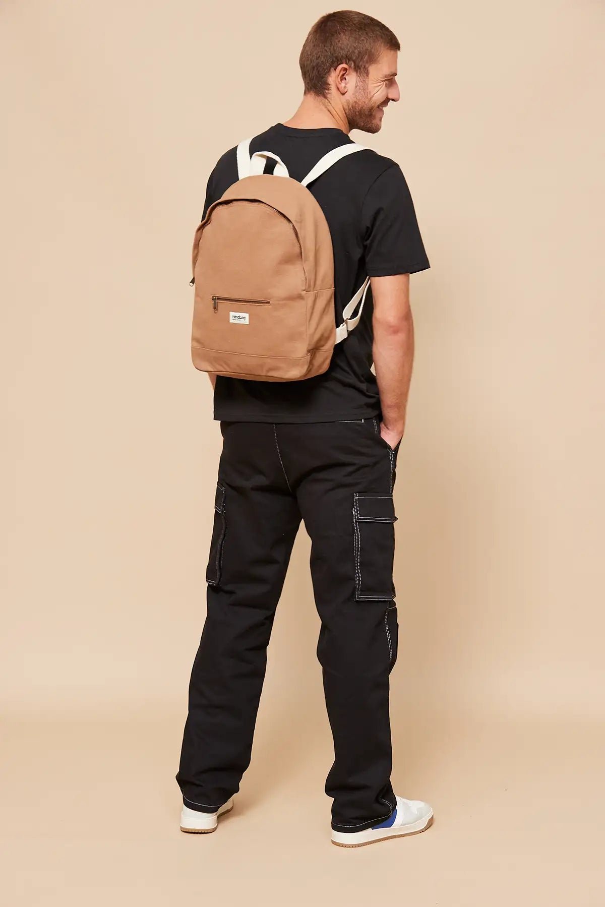 Cotton backpack HINDBAG Brown