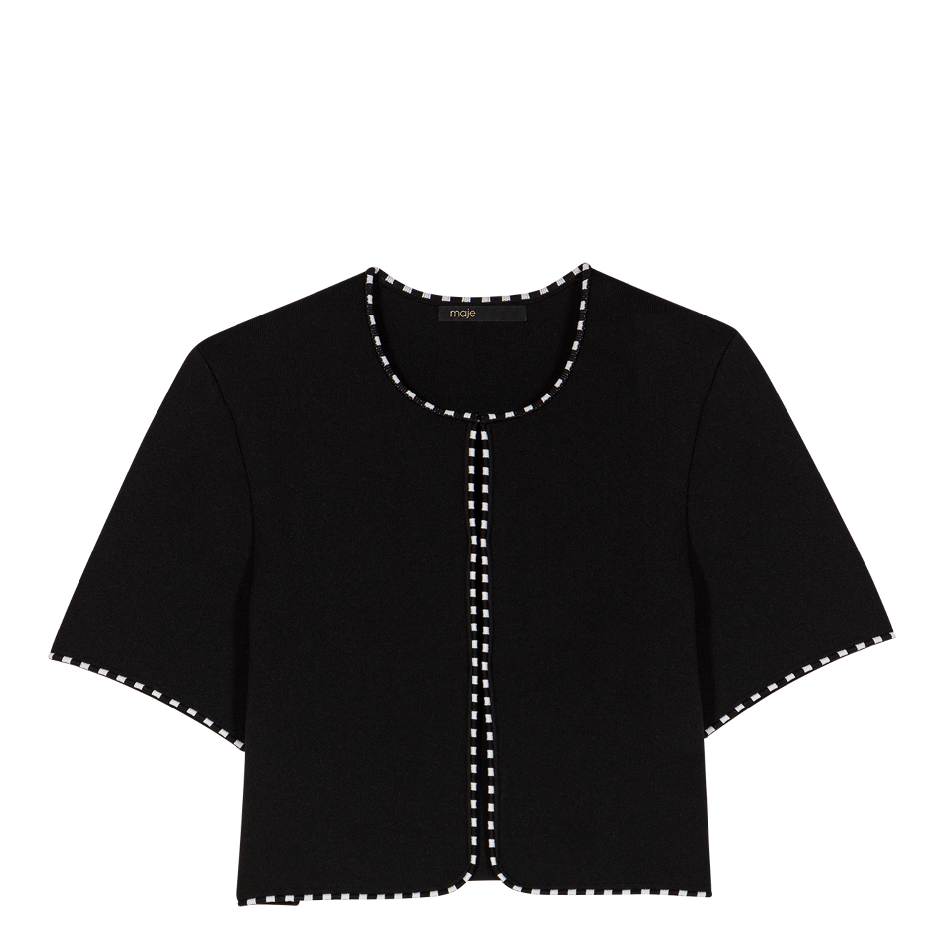 Cardigan col rond  MAJE Noir