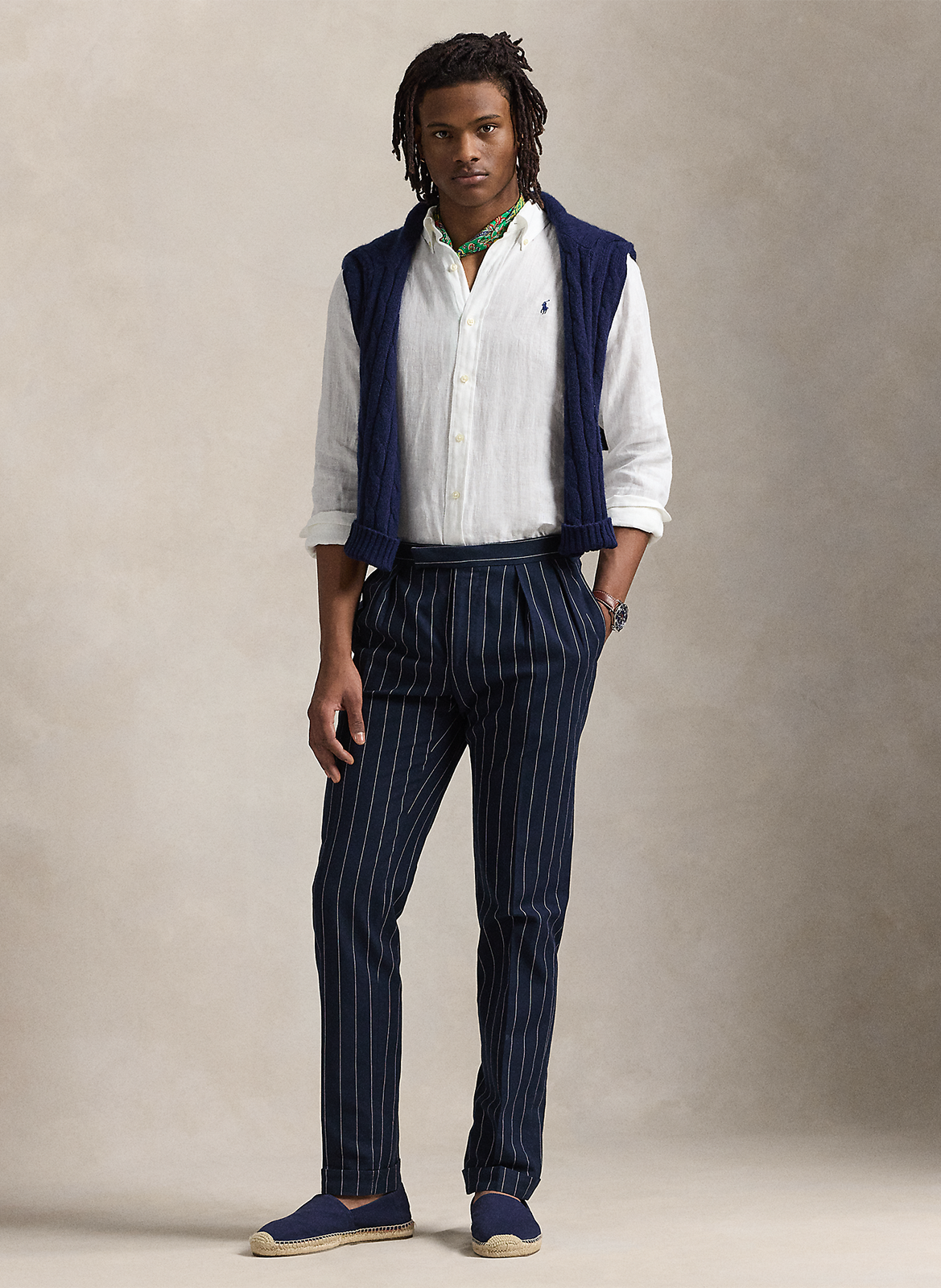 Regular-Fit-Hemd - Leinen POLO RALPH LAUREN Weiss