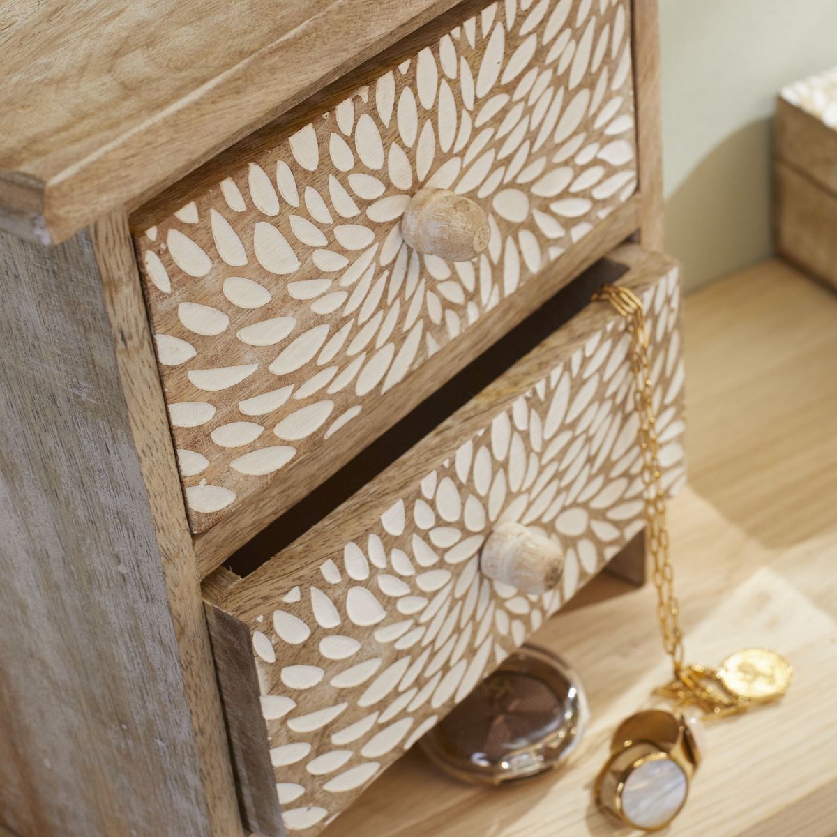 Wooden storage FACTORY Beige