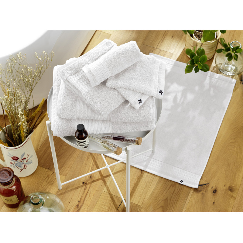Set of 2 washcloths L'EFFET PAPILLON White