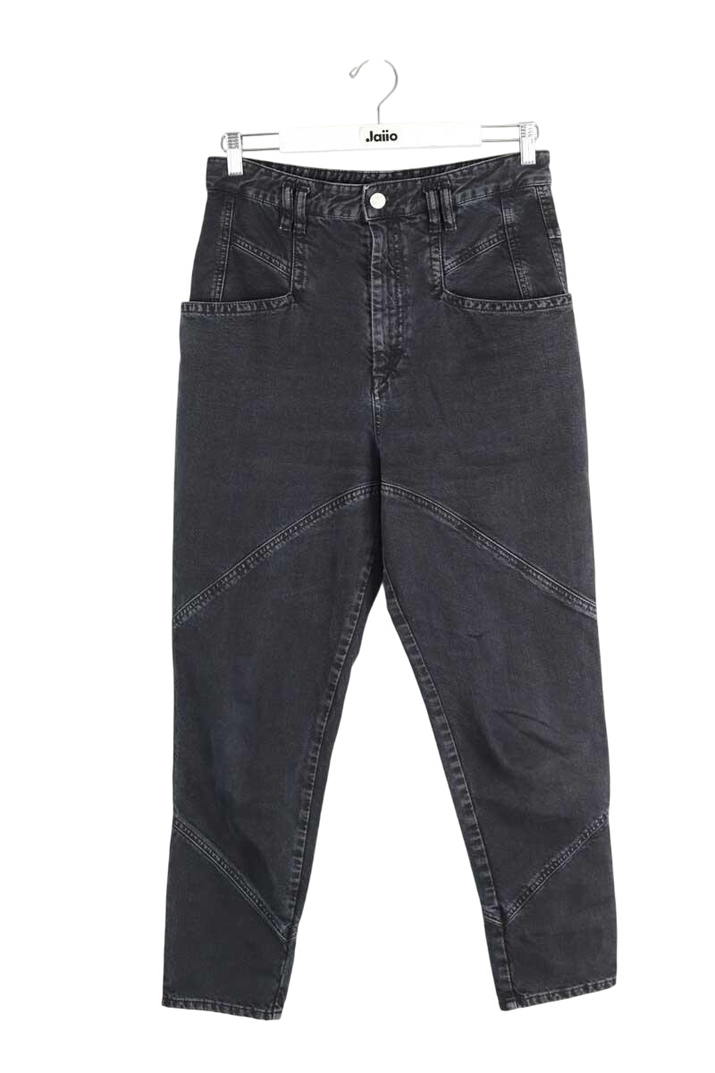 Cotton straight jeans ISABEL MARANT - Seconde Main Black