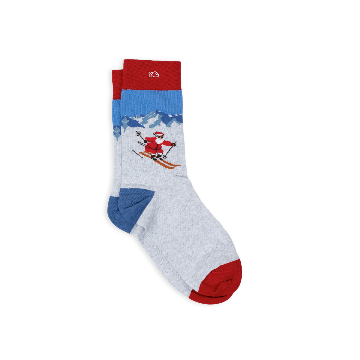 Combed cotton socks with patterns BILLYBELT Grey