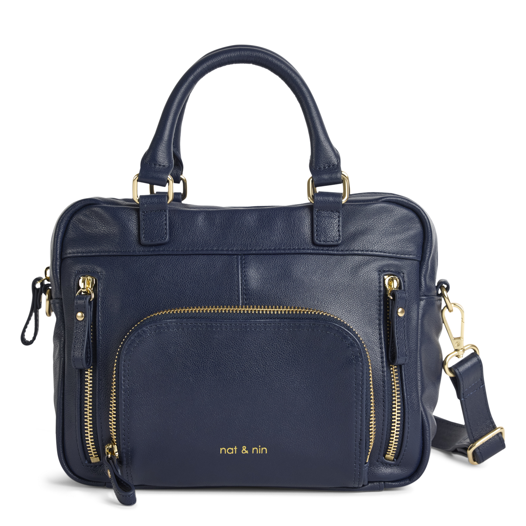 Sac à main multipoches en cuir NAT & NIN