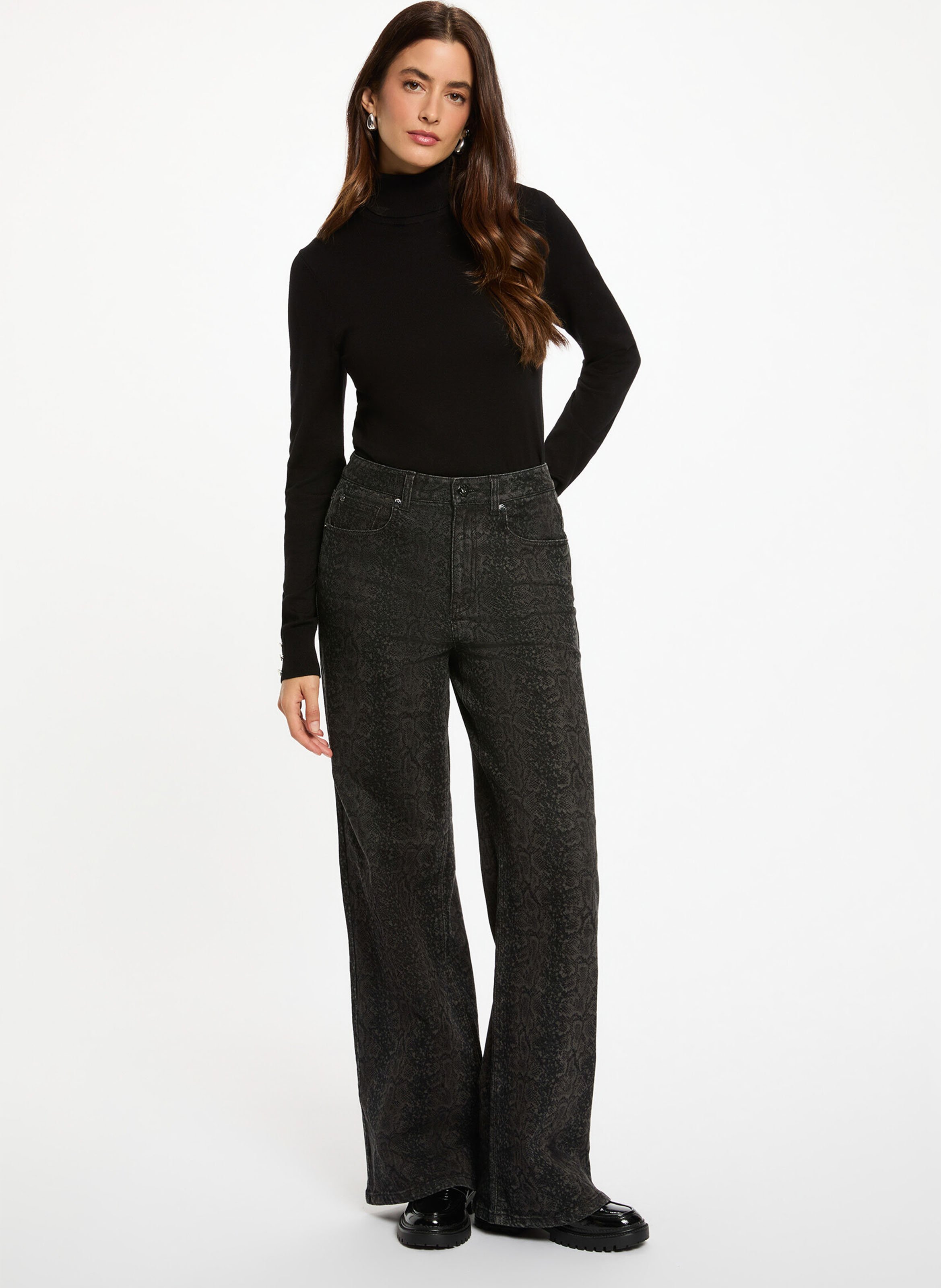 Elena high-neck sweater MORGAN Black