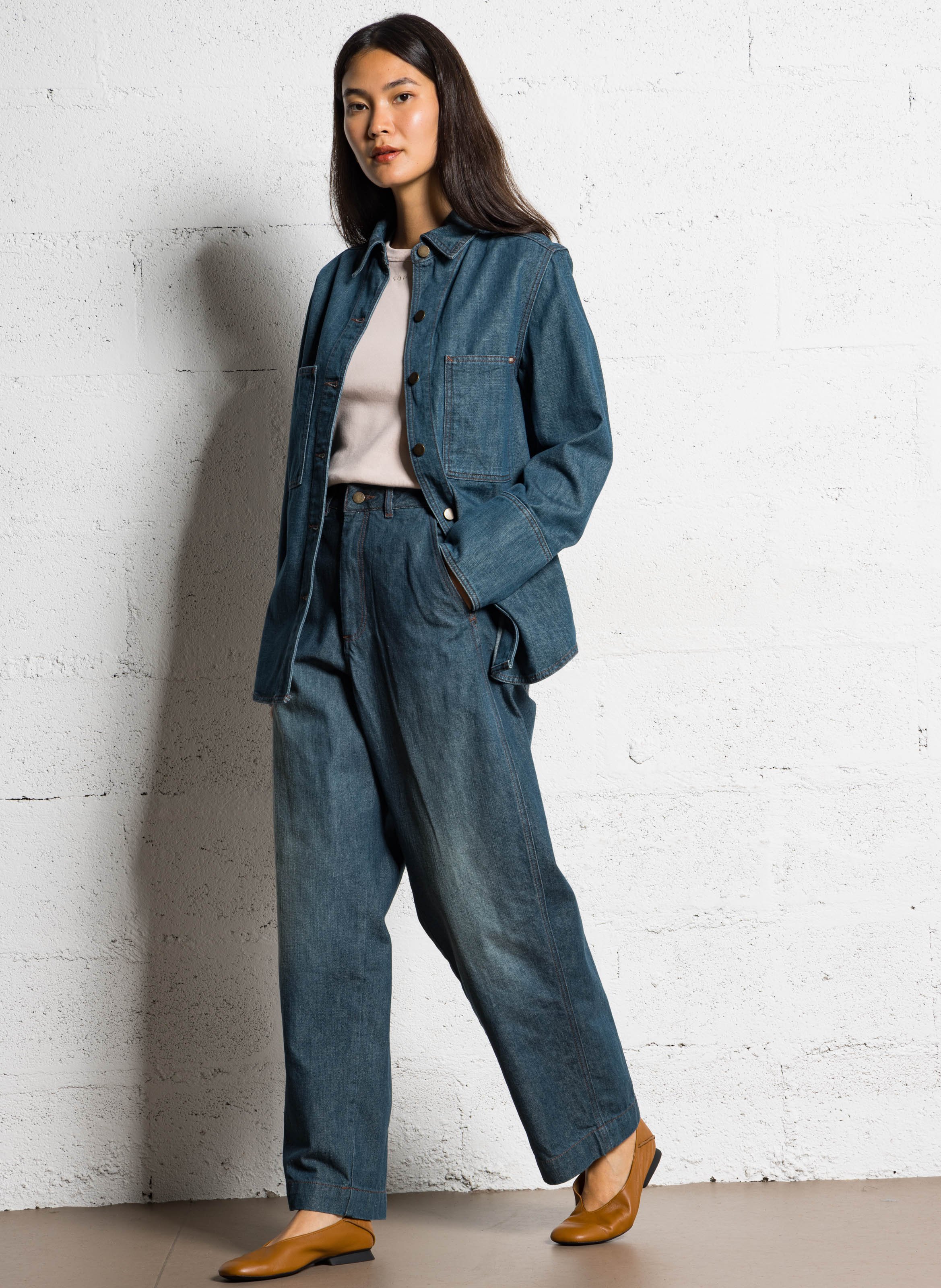 Jean large en coton SOEUR Bleu