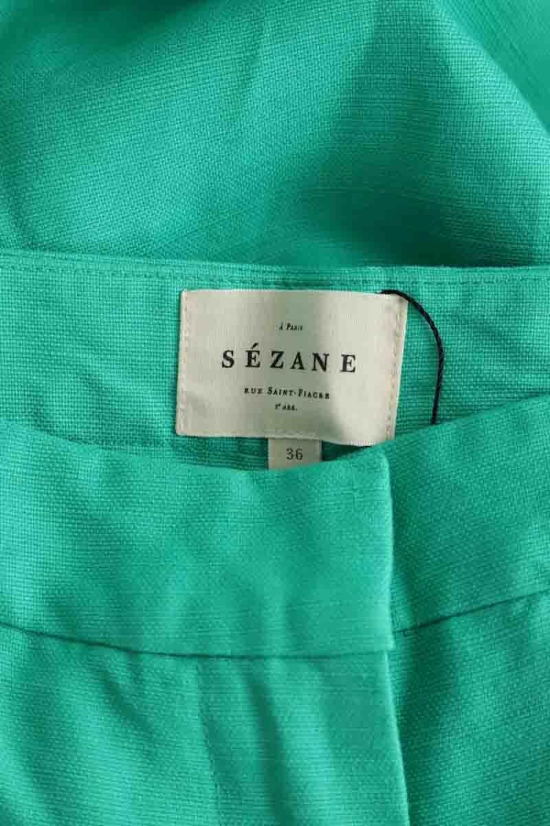 Wide cotton trousers  SEZANE - Seconde main Green
